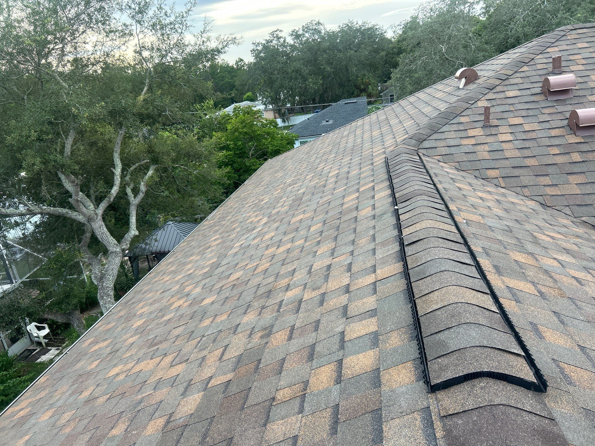 Deltona Roof Replacement Featuring Copper Canyon Shingles and Decking Repair by Pinnacle Roofing Group