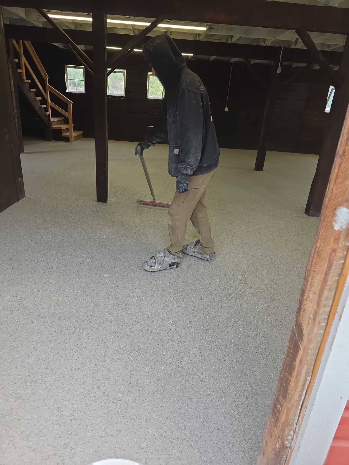Santa Fe Hybrid Concrete Floor Coating for Bonners Ferry Barn by Croc Coatings, LLC