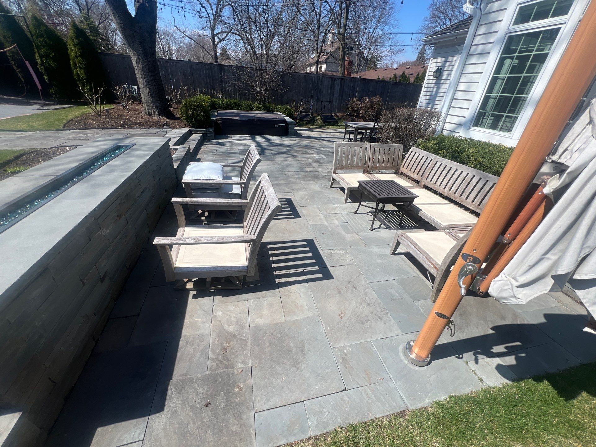 bluestone using Algaecide, soft wash soap by Northern Power Washing LLC.