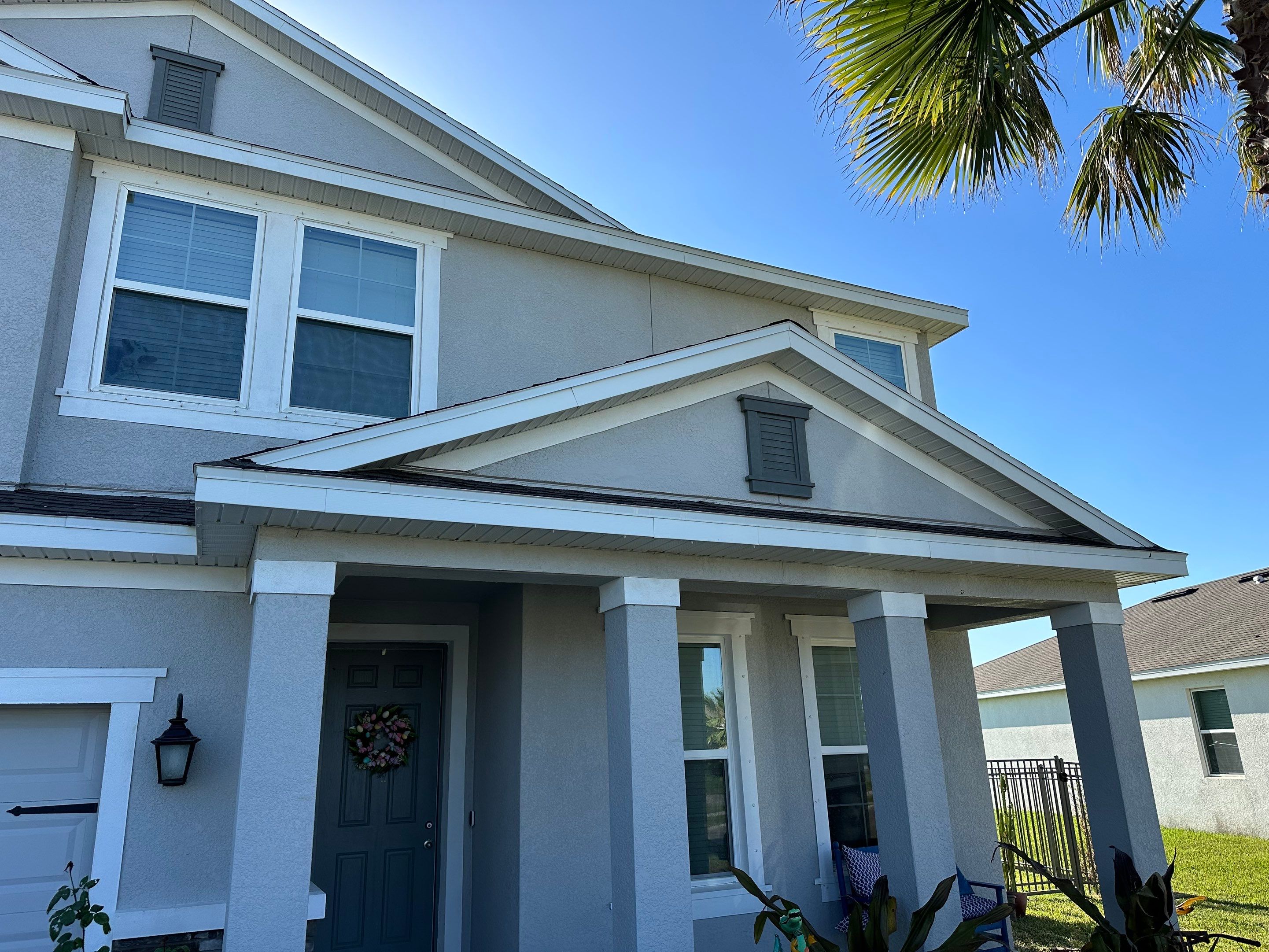 2-Story House Wash & Paver Driveway Cleaning in Trevesta Community, Palmetto, FL | Sunshine AquaWash by Sunshine AquaWash
