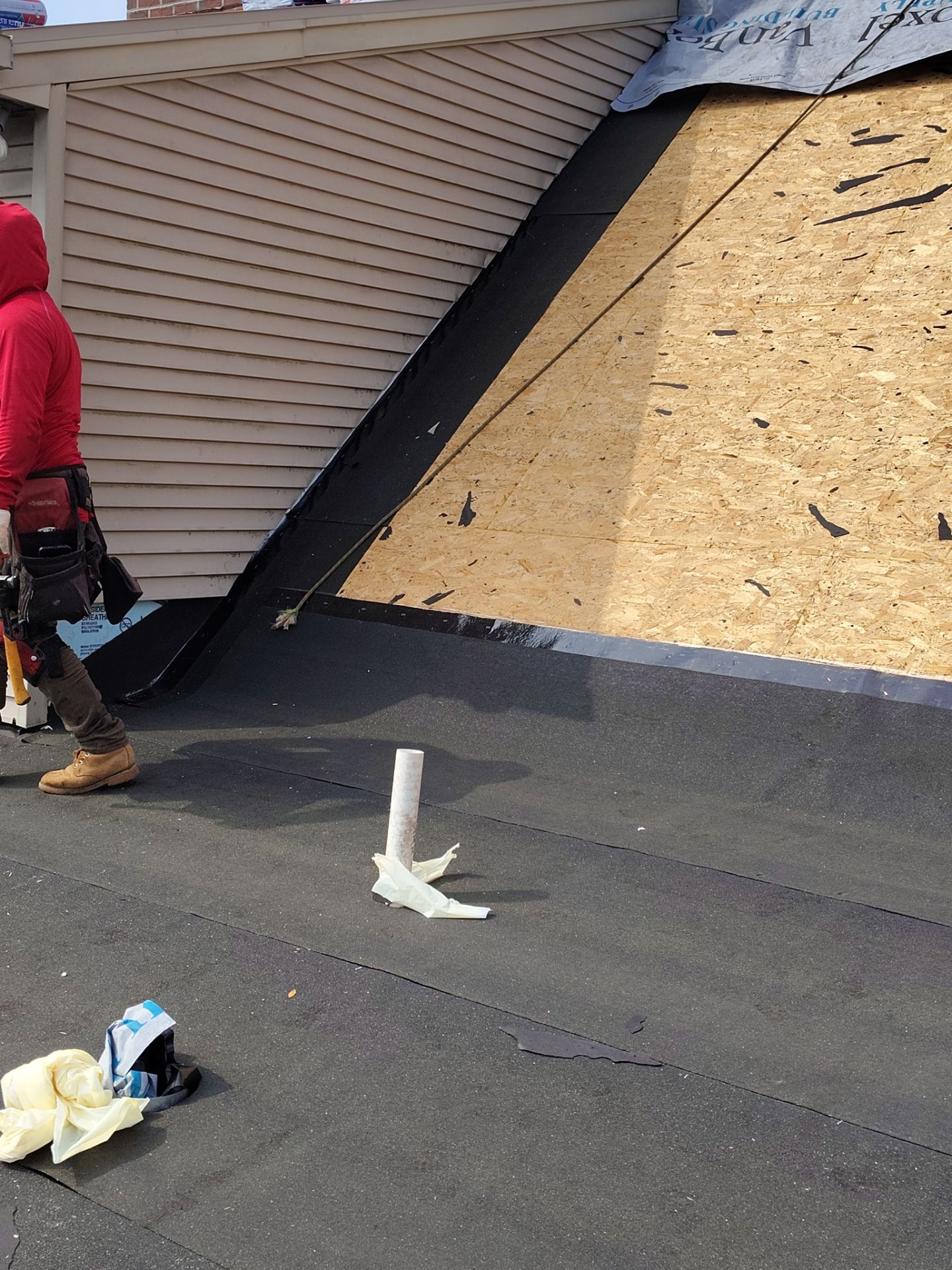 Roof Installation using Gaf Hdz Architectural Shingle - Hickory by Teflon Roofing