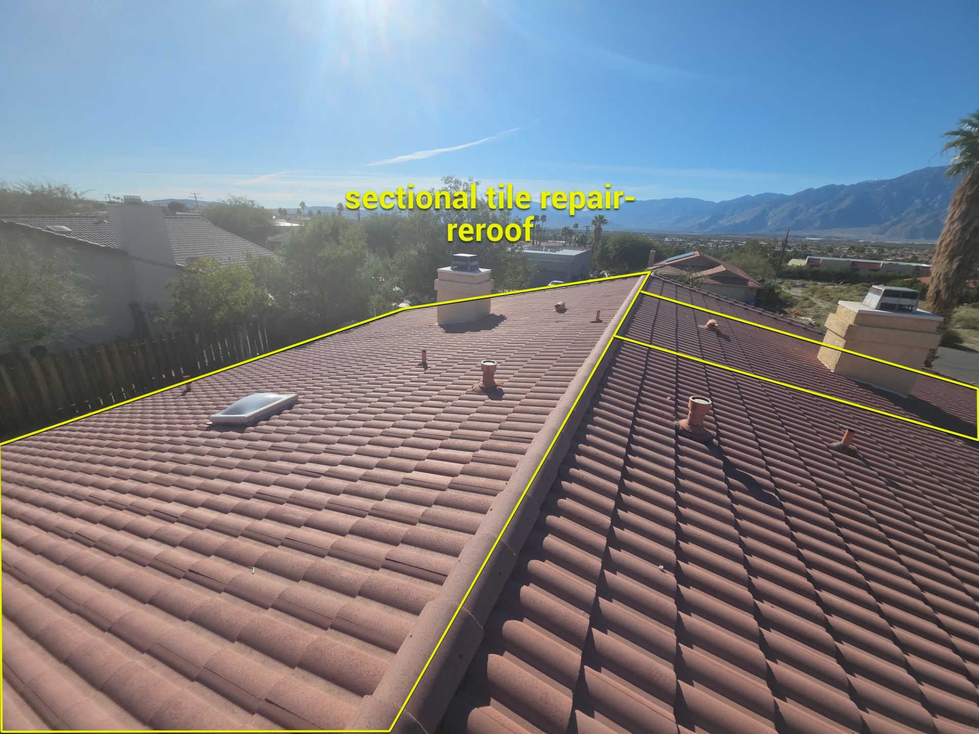Project in Desert Hot Springs by Desert Roof Concepts