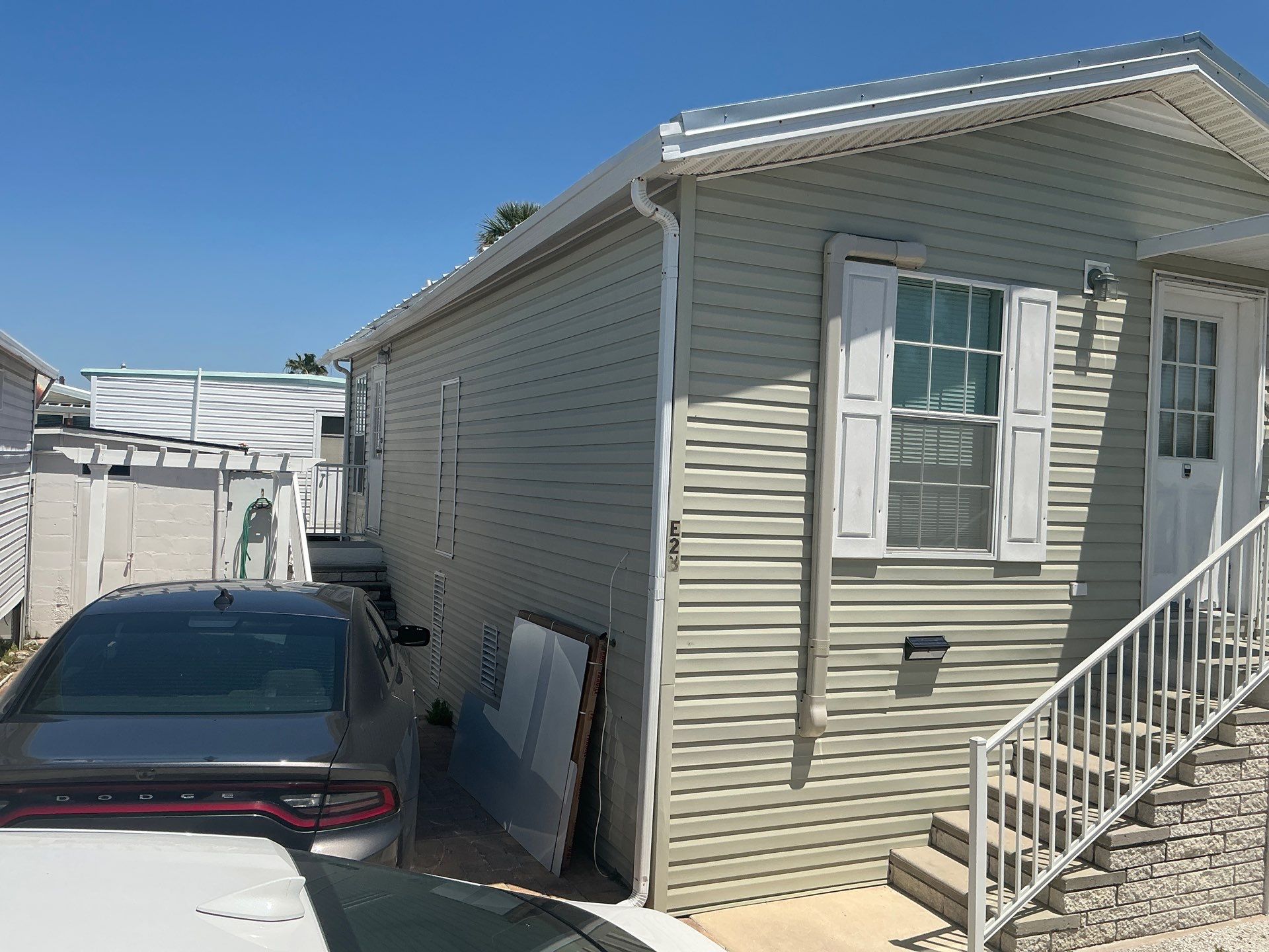 White K-Style Gutters for Beach Homes in Longboat Key FL by Gutter Professors
