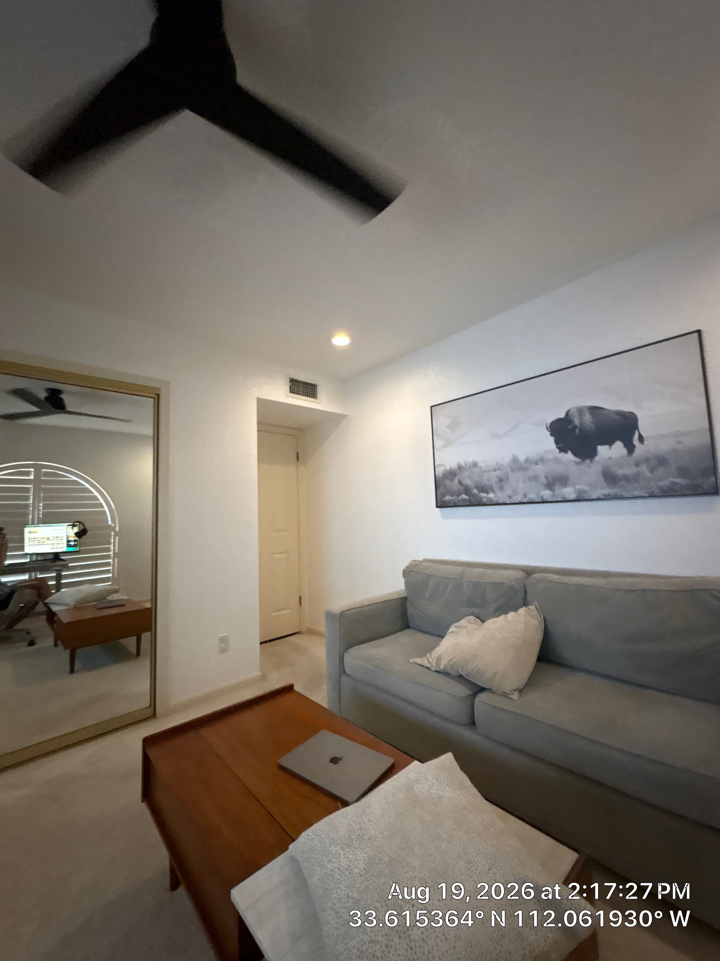 Phoenix Home Office Upgrade with Shutter Installation and AV Mounting by CompanyCam Sales Demo