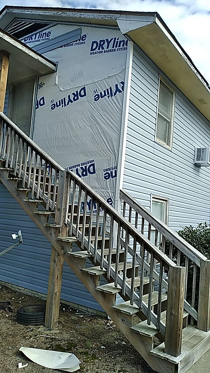 Interior and exterior renovation using Royal Building Products  by Indigo State Roofing
