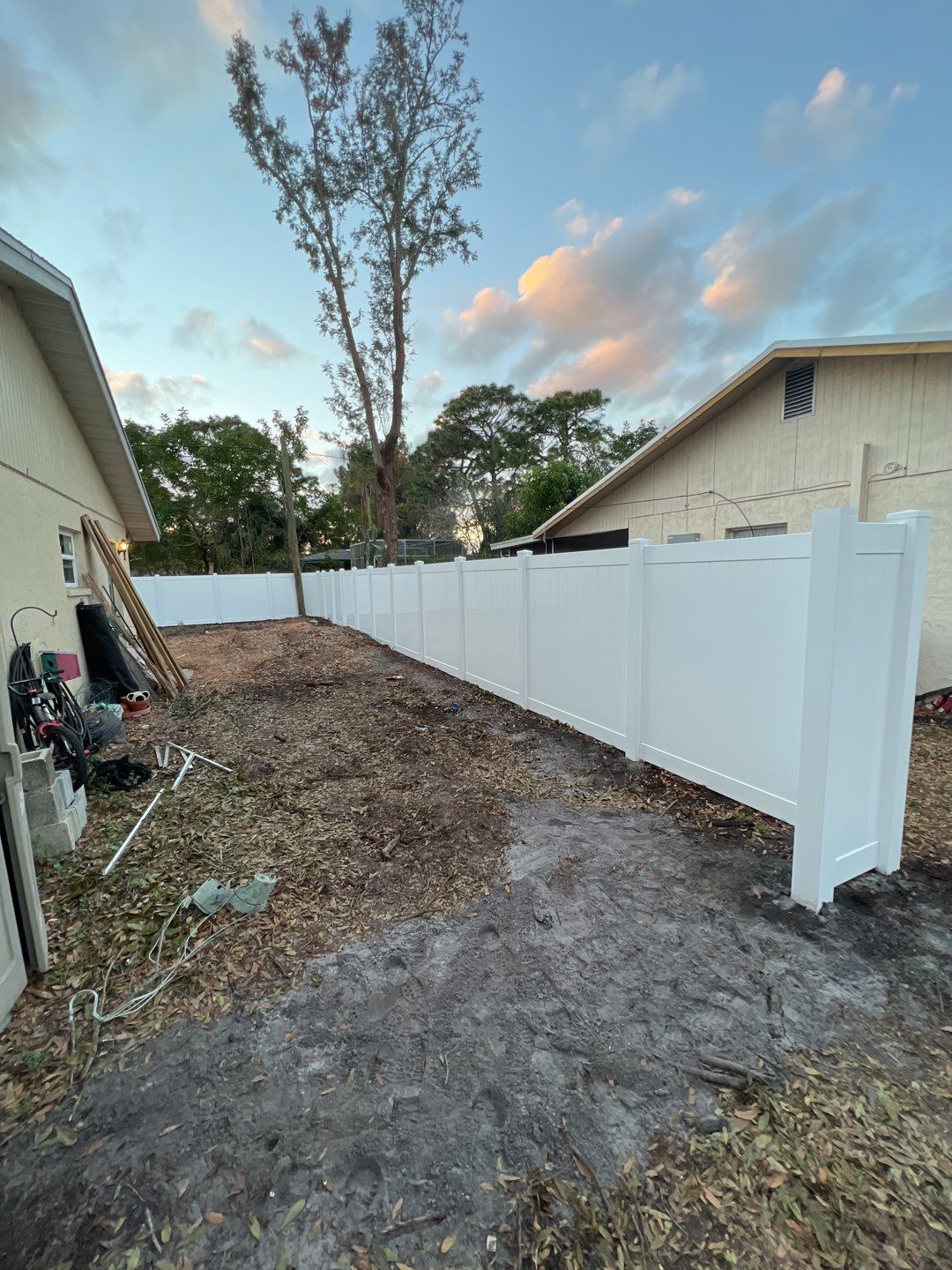 Sarasota, Florida 6 ft. Tall White Vinyl Privacy  by Asap fence and gates, LLC