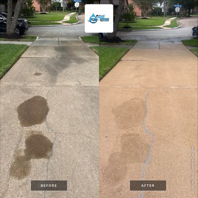Oil stain where ?
