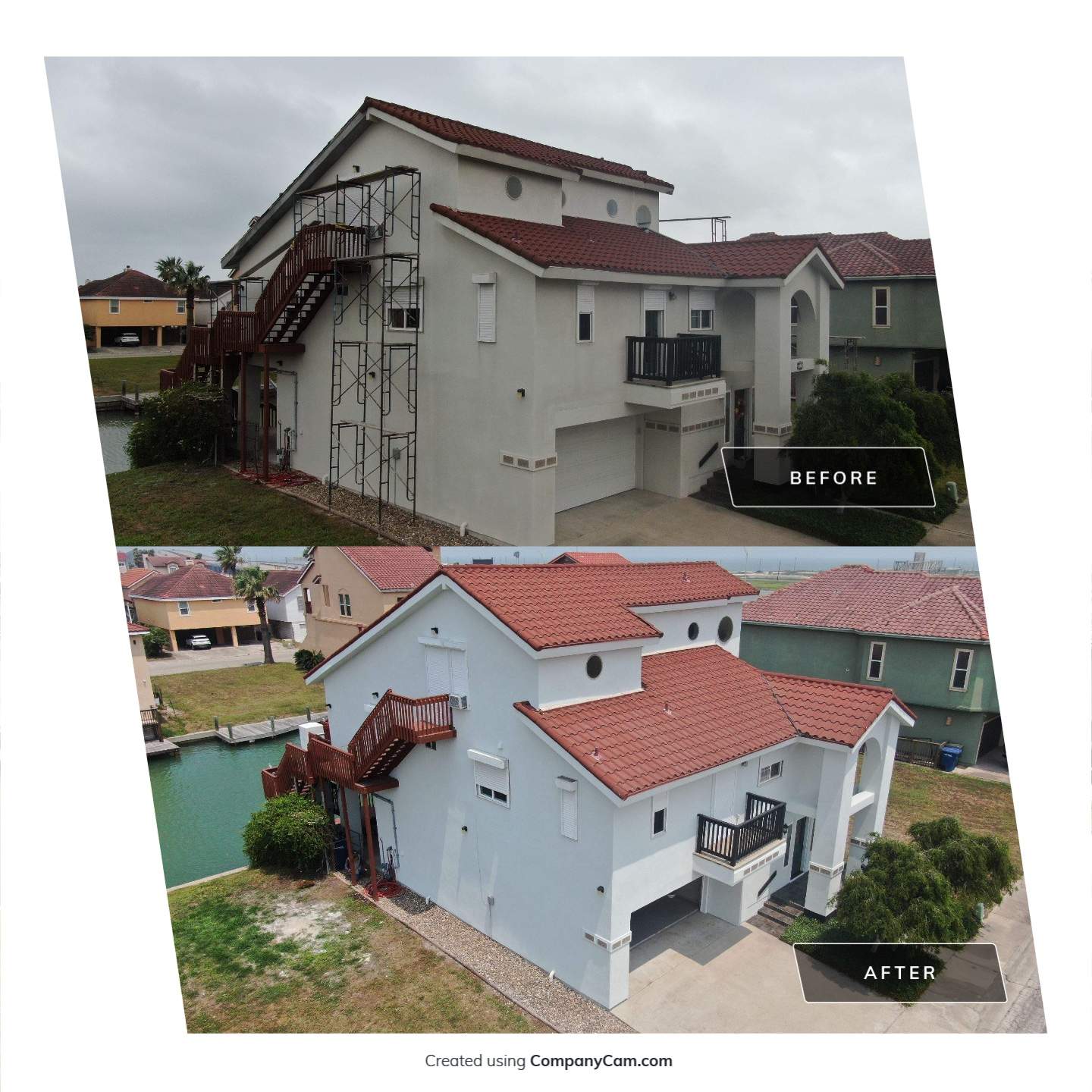 Waterfront Stucco Remastered by Bayfront Roofing and Construction