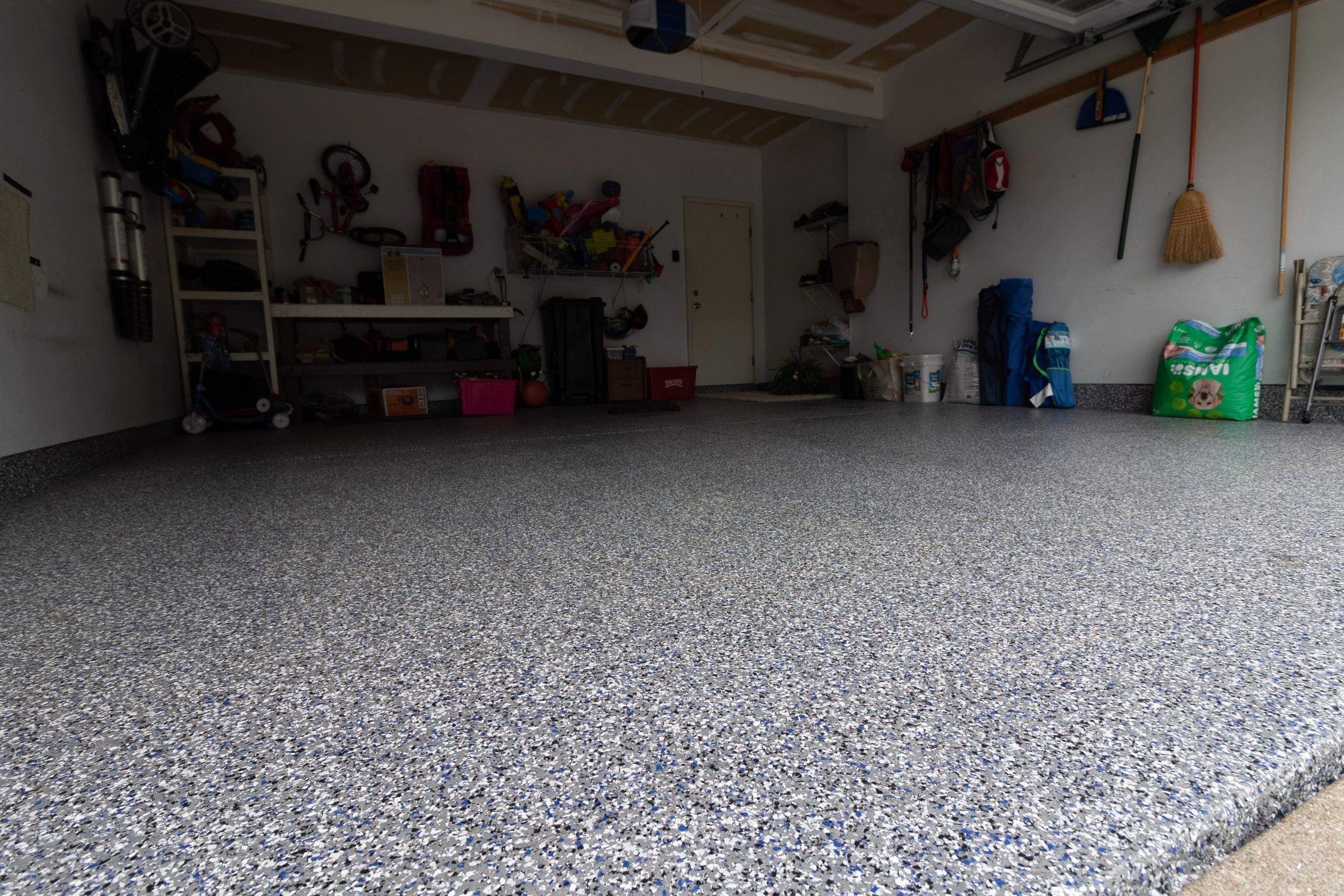 Garage Floor using Galaxy Blue by Your1DayFloor.com