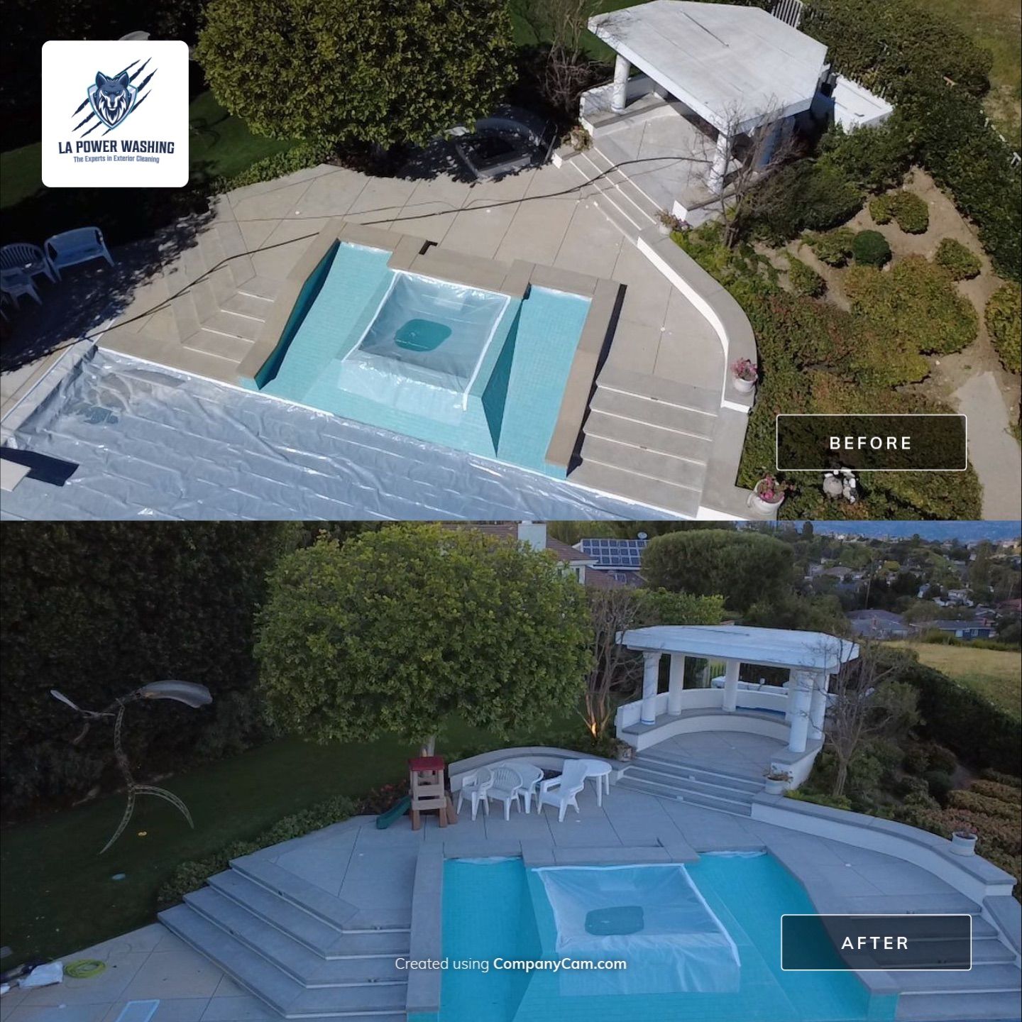 Concrete Cleaning With Sandblasting & Sealing  by La Power Washing Inc 