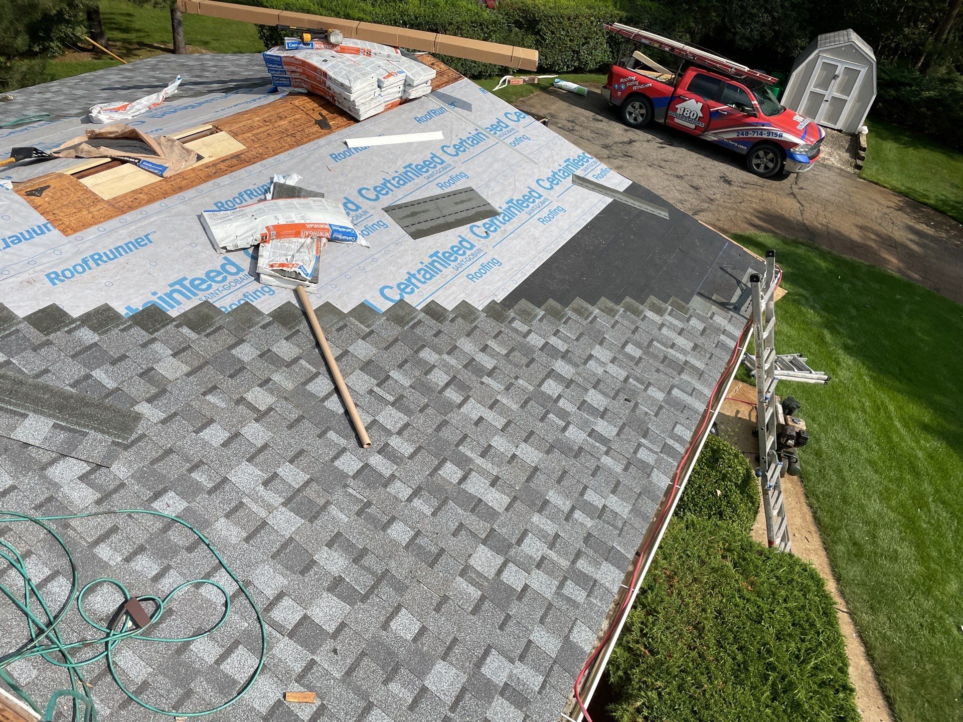 Roof Replacement using CertainTeed Landmark by 180 Contractors