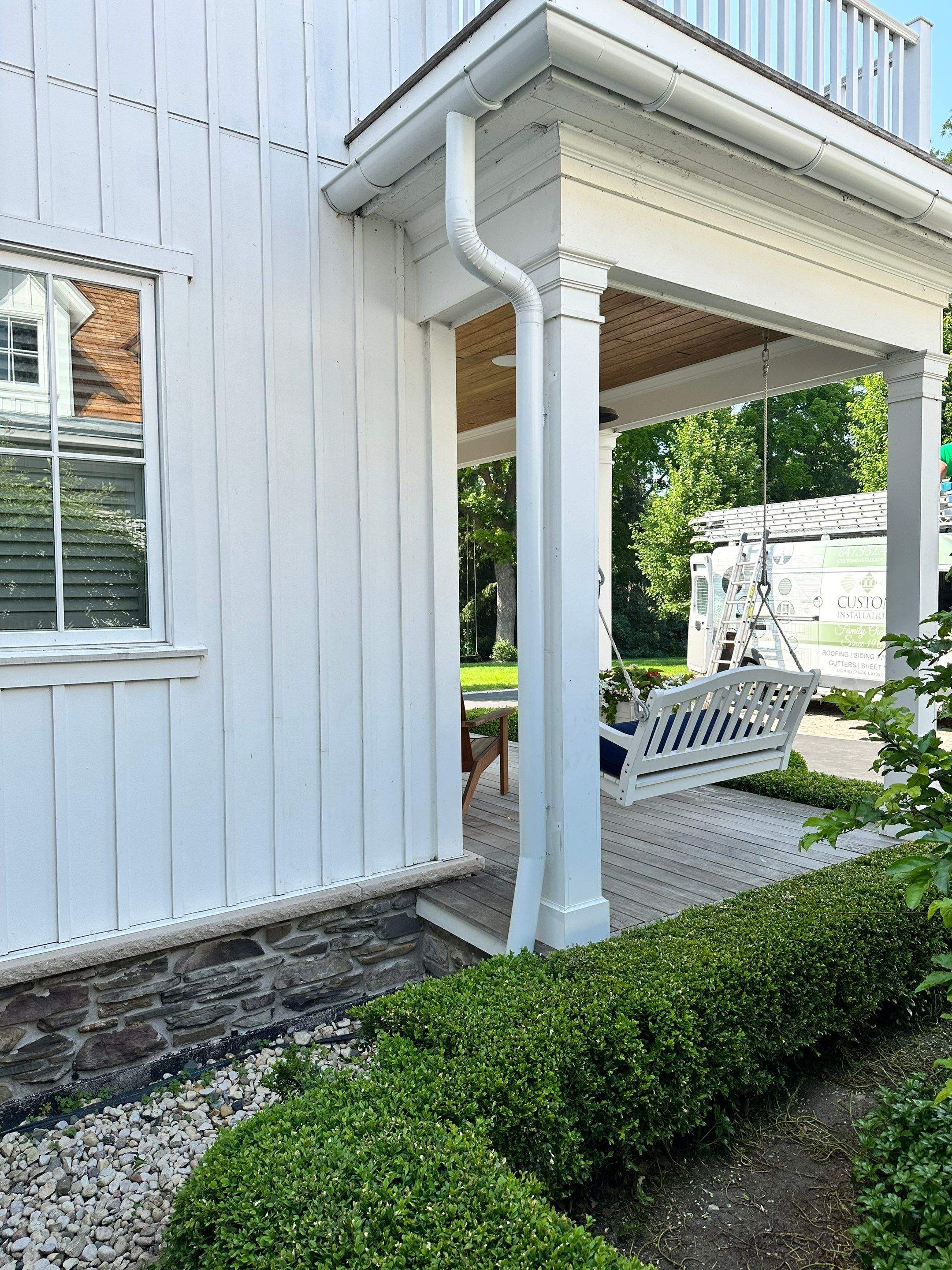 Cedar Shake Roof Replacement with Half Round Gutter Installation by Custom Installations