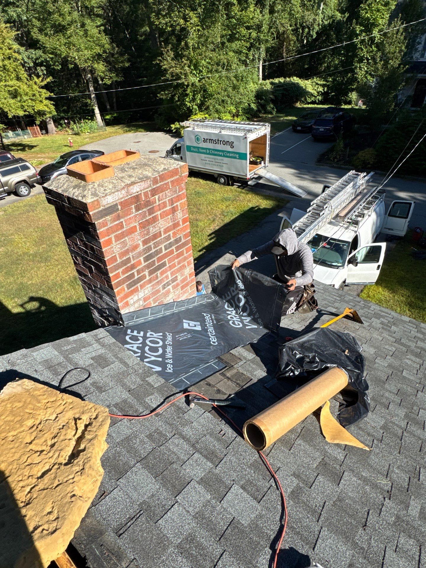 Tewksbury Attic Ventilation Upgrade with Chimney & Pipe Boot Reflashing by Mighty Dog Roofing of Greater Middlesex County