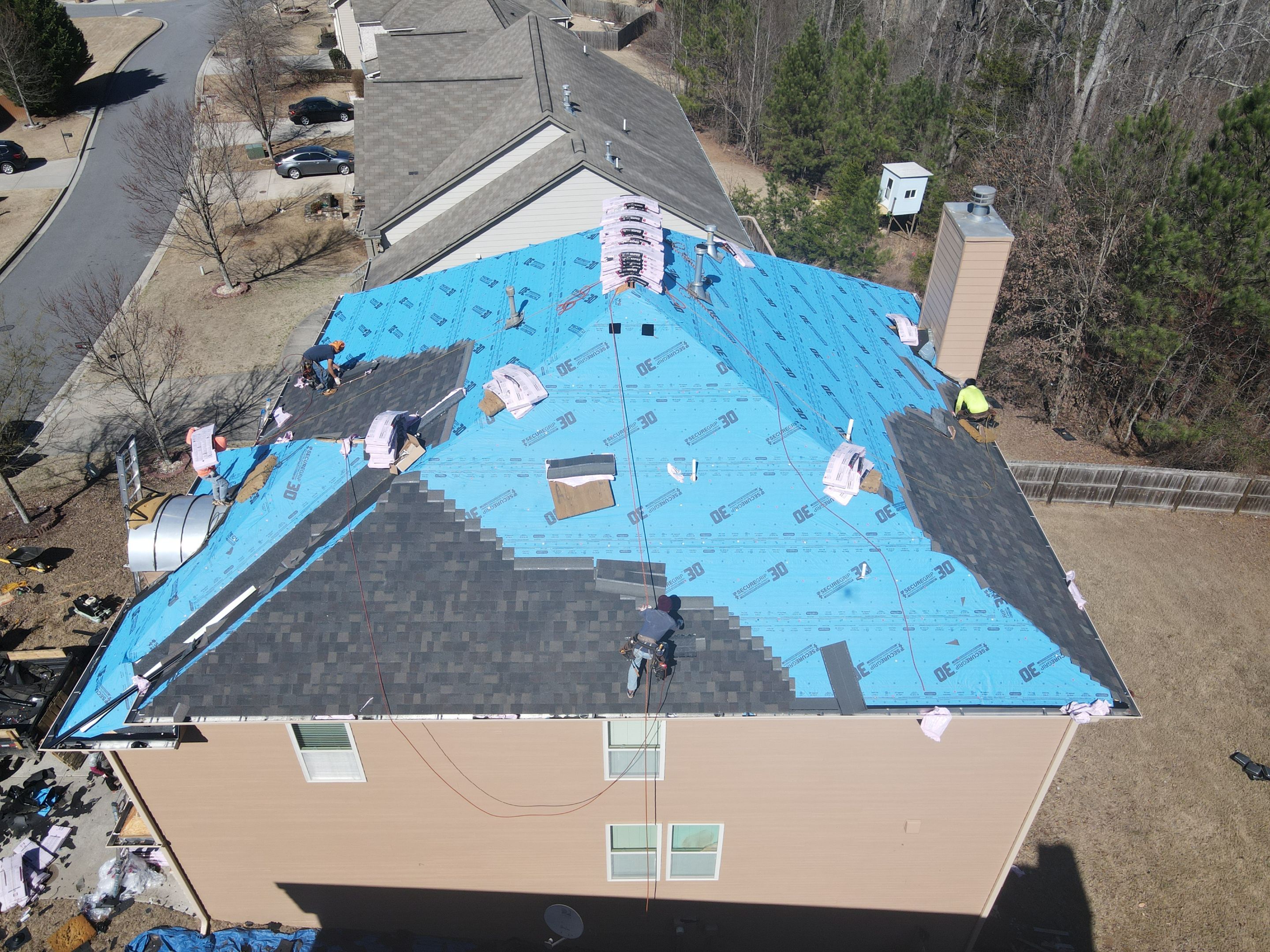 Residential Roofing Installation using Owens Corning by Inspector Roofing and Restoration