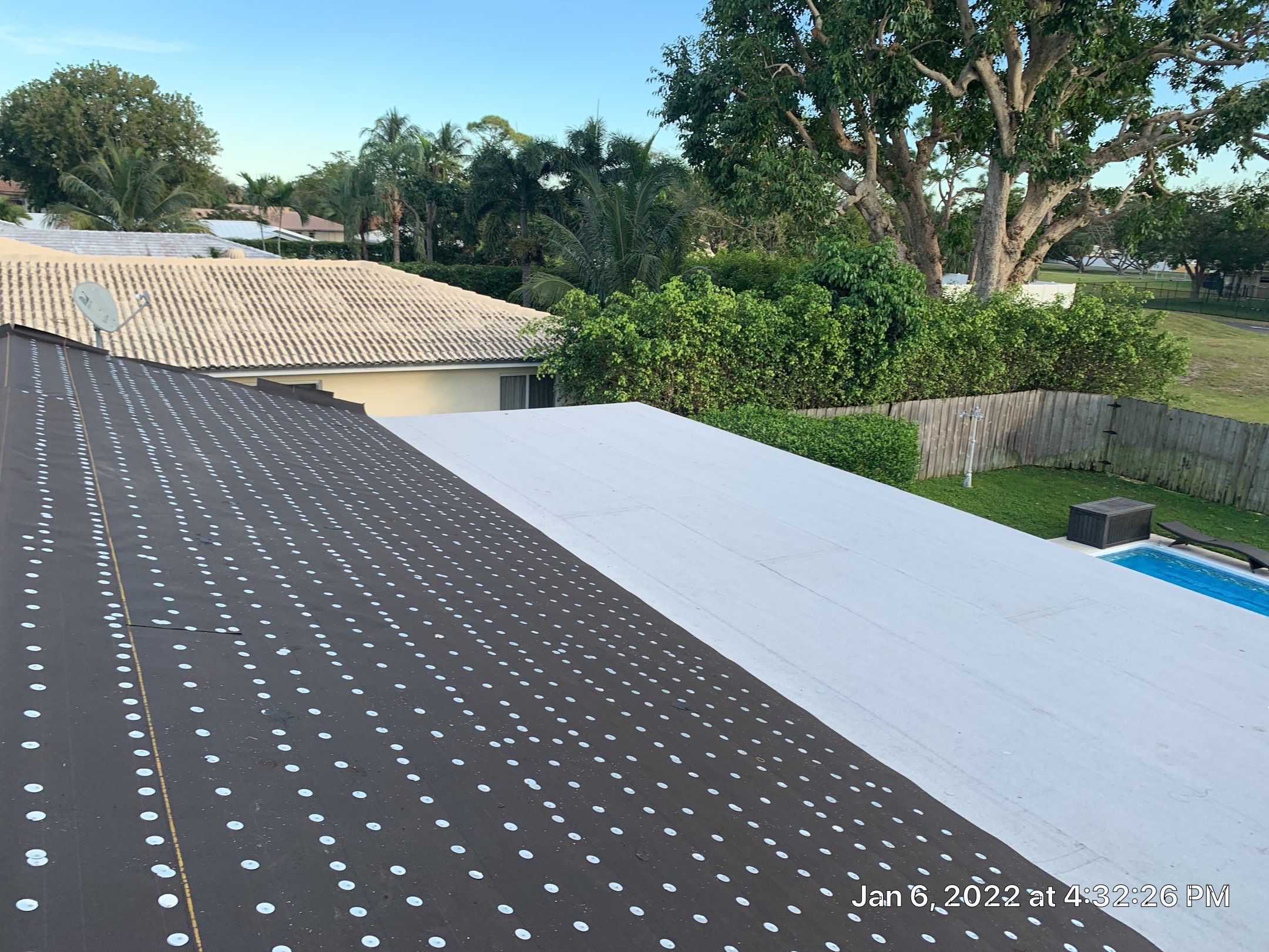 Residential Roofing Installation using 1" Nail strip metal roof by BLUES BROTHERS ROOFING