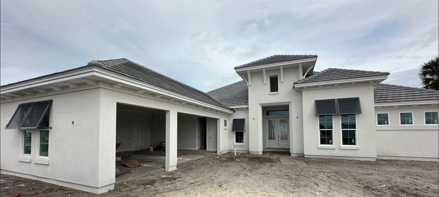 Bahama Shutters in Basalt Grey by Smart Guard Shutters