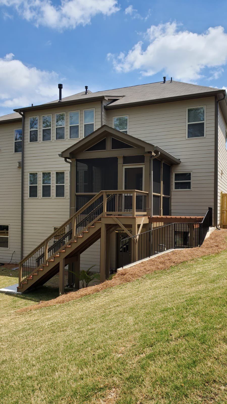 Elevated Screened-In Porch and Custom Deck Installation in Canton by Swift Home Renovations