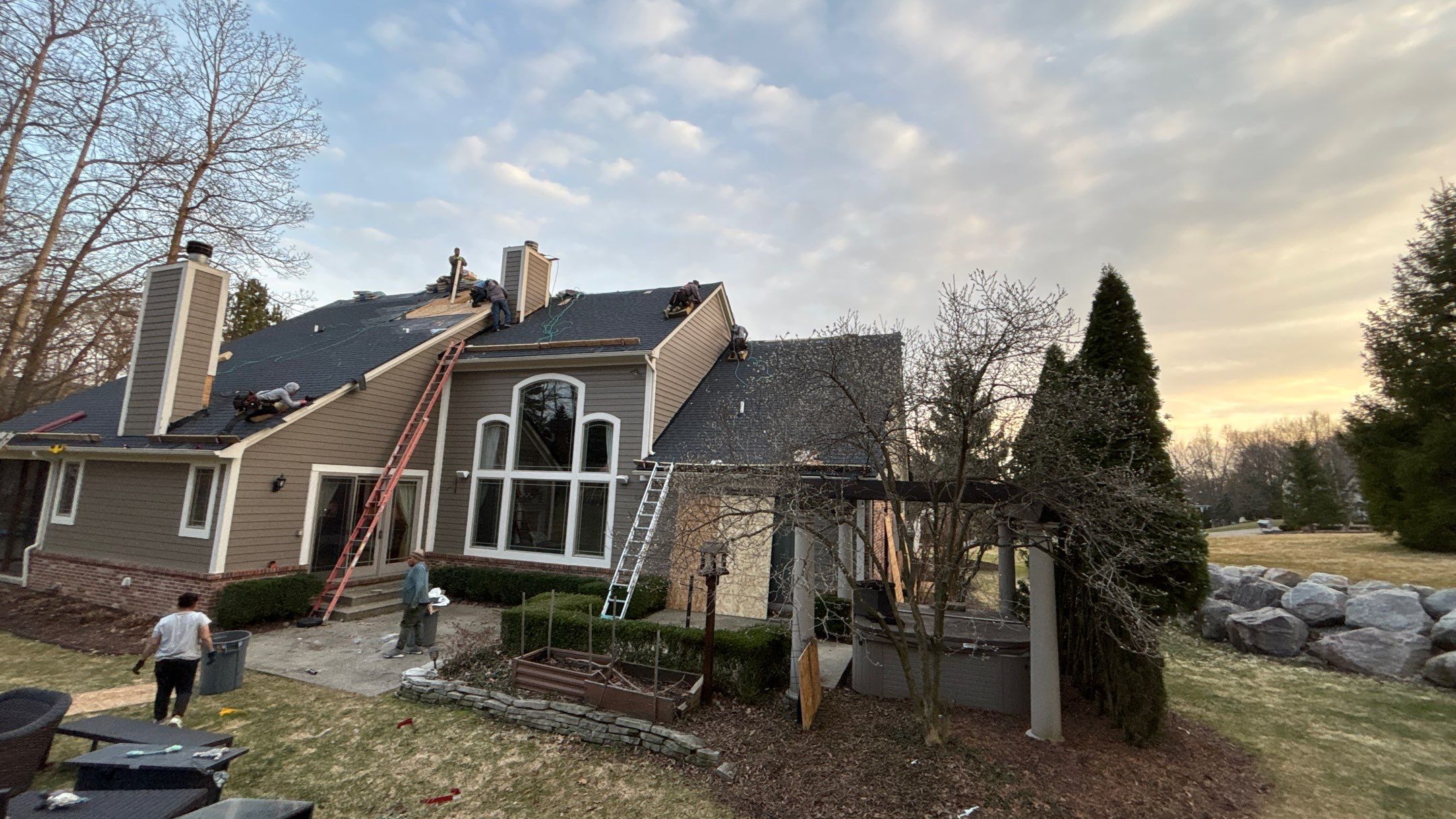 Roof Replacement using CertainTeed Landmark Moire Black by 180 Contractors