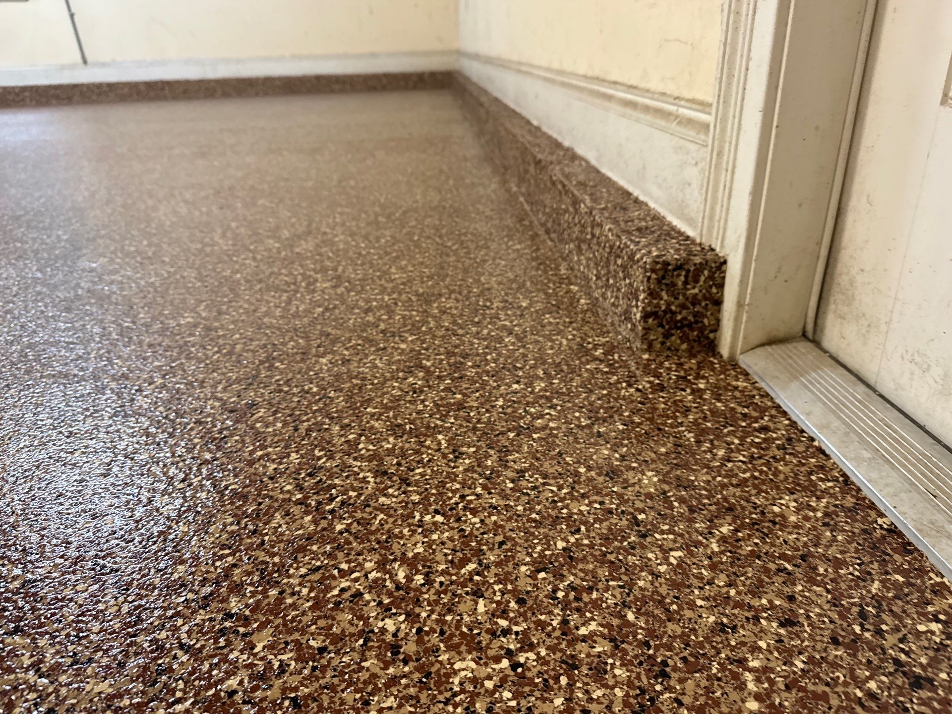 Garage Project in Newberry, FL in Chestnut by Cross Creek Concrete Coatings