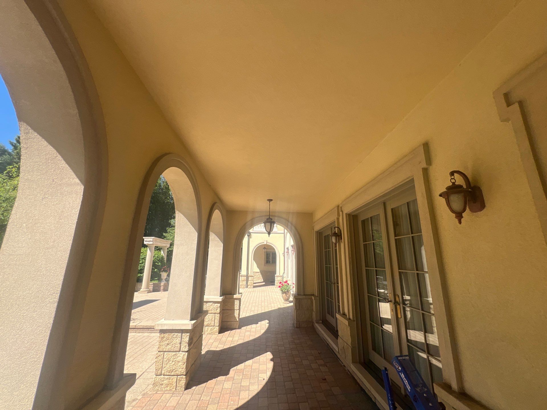 concrete cleaning using Algaecide, soft wash soap by Northern Power Washing LLC.