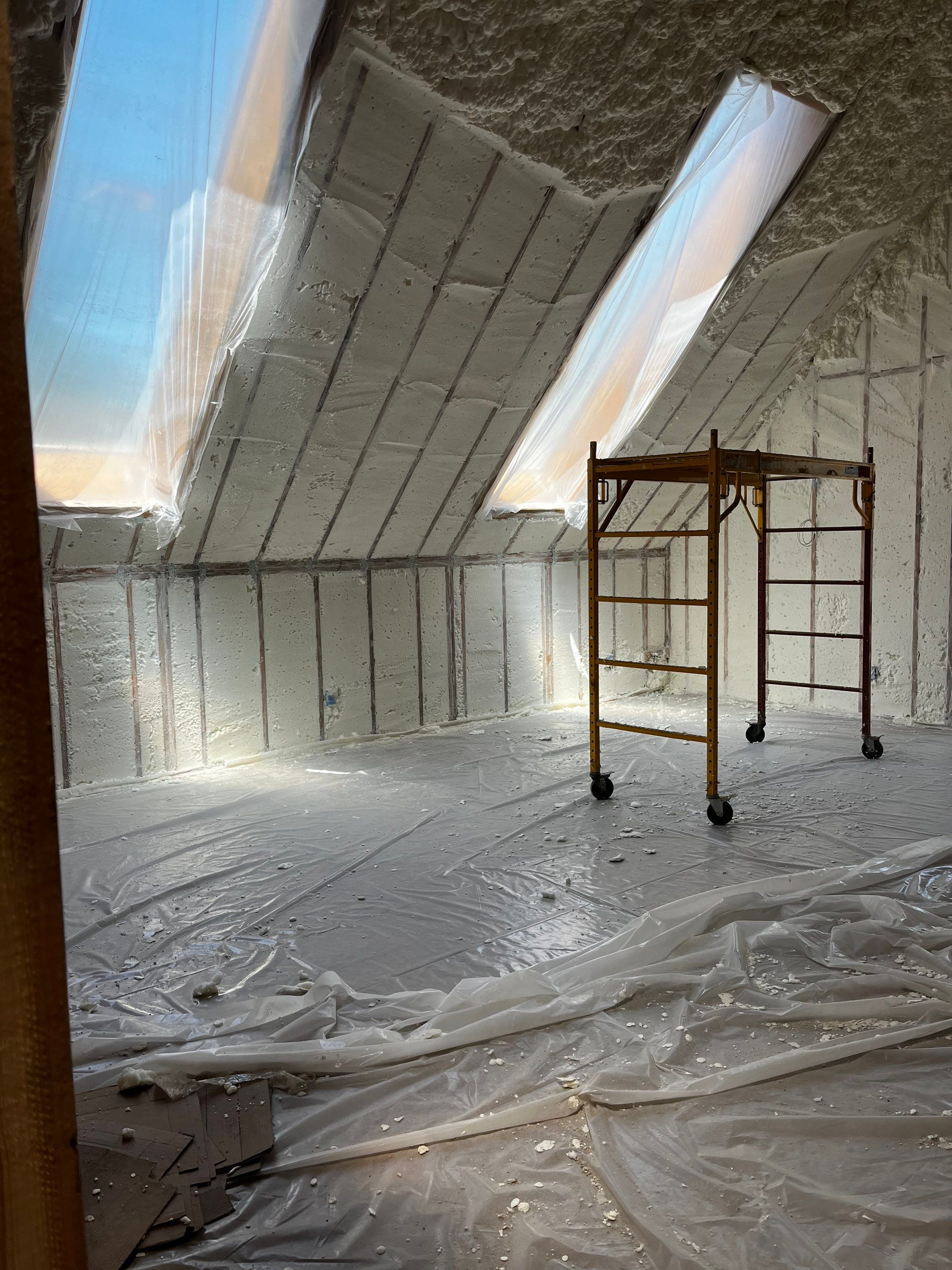 New Home Construction using open cell spray foam by NYS Foam & Energy