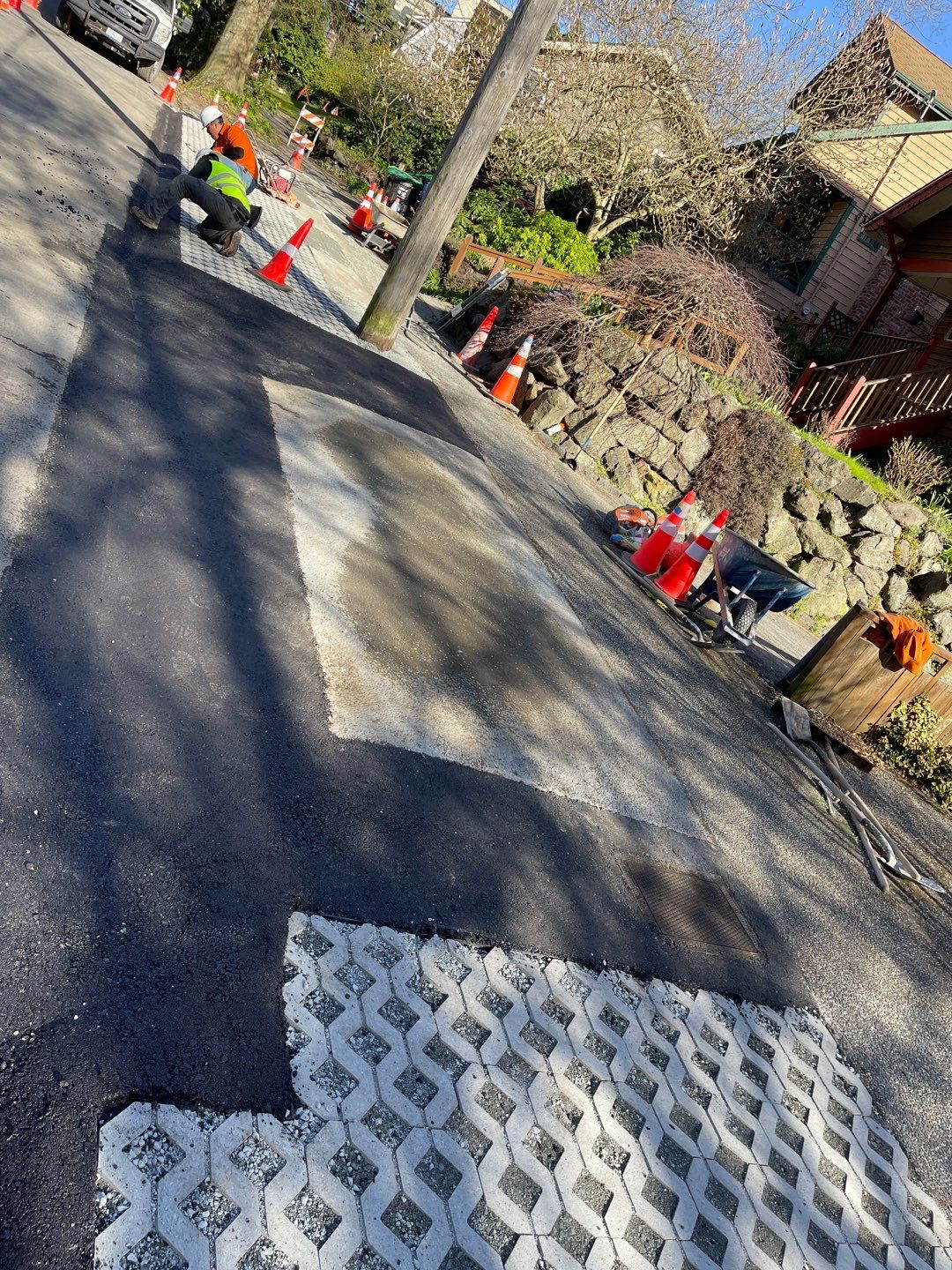 Russell | Turfstone Pavers Driveway  by Jireh Asphalt & Concrete Inc 