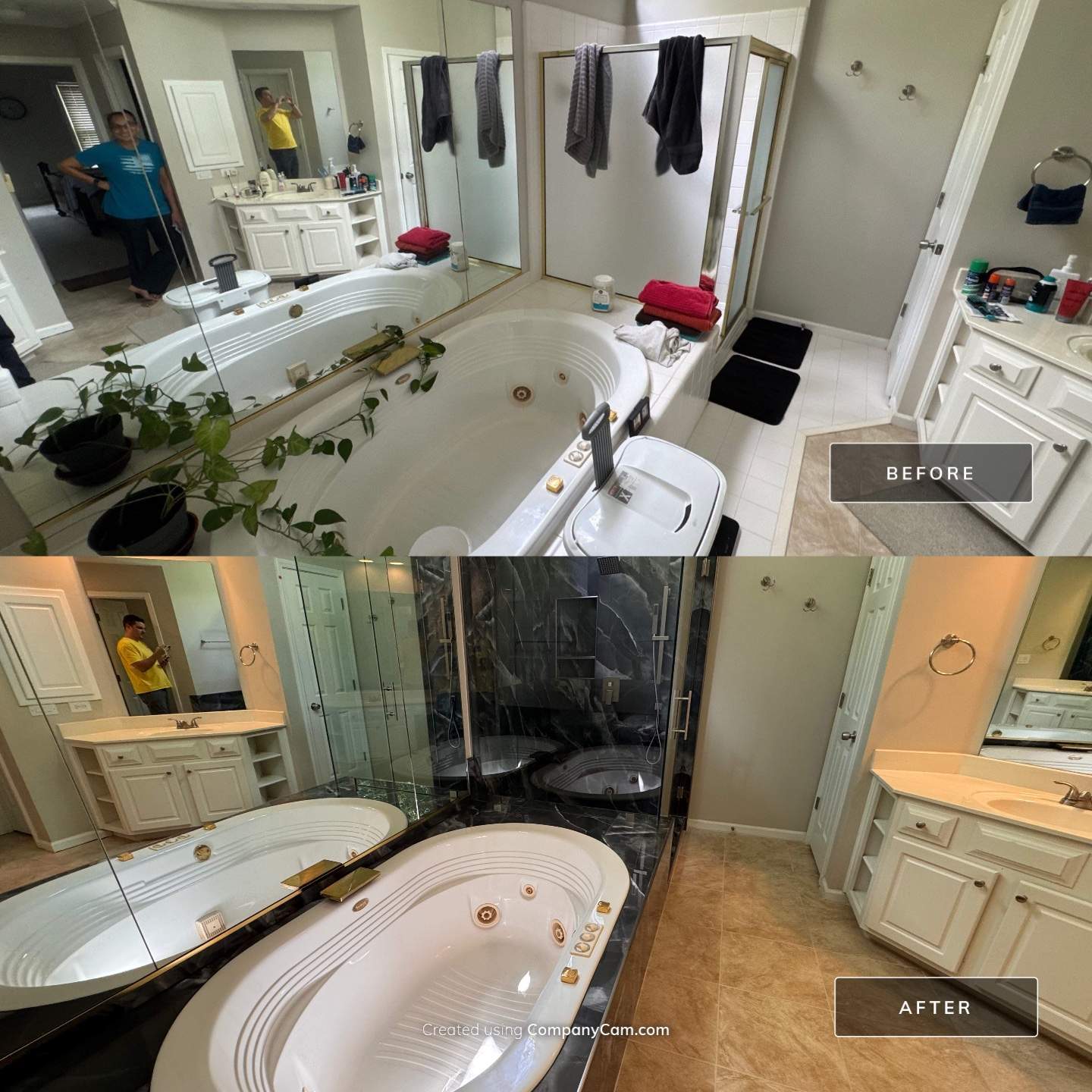 Master bathroom renovation by Prudencio