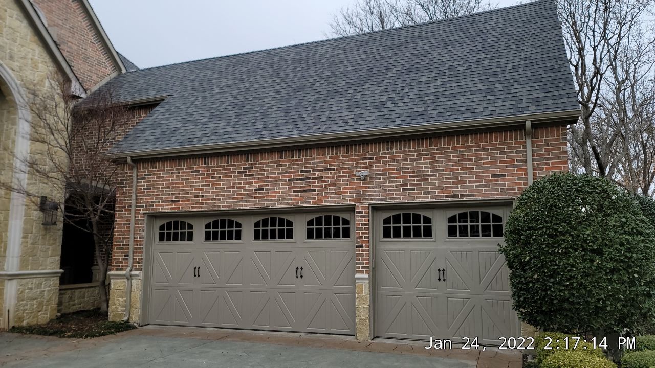 Insurance Claim Roof and Gutters using Owens Corning - Duration- Estate Gray -New Gutters - Exterior paint by Tex-Line Roofing