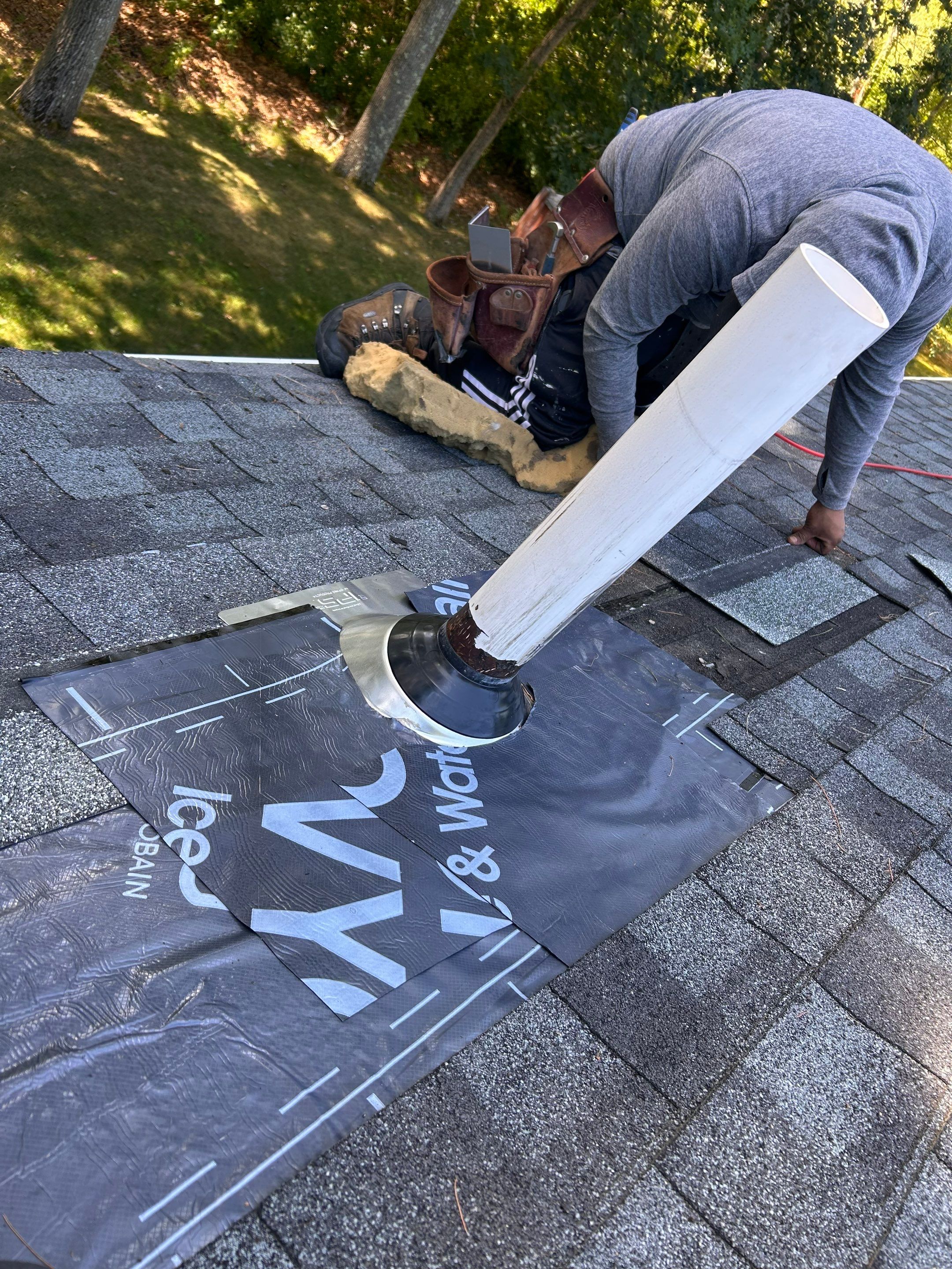 Tewksbury Attic Ventilation Upgrade with Chimney & Pipe Boot Reflashing by Mighty Dog Roofing of Greater Middlesex County
