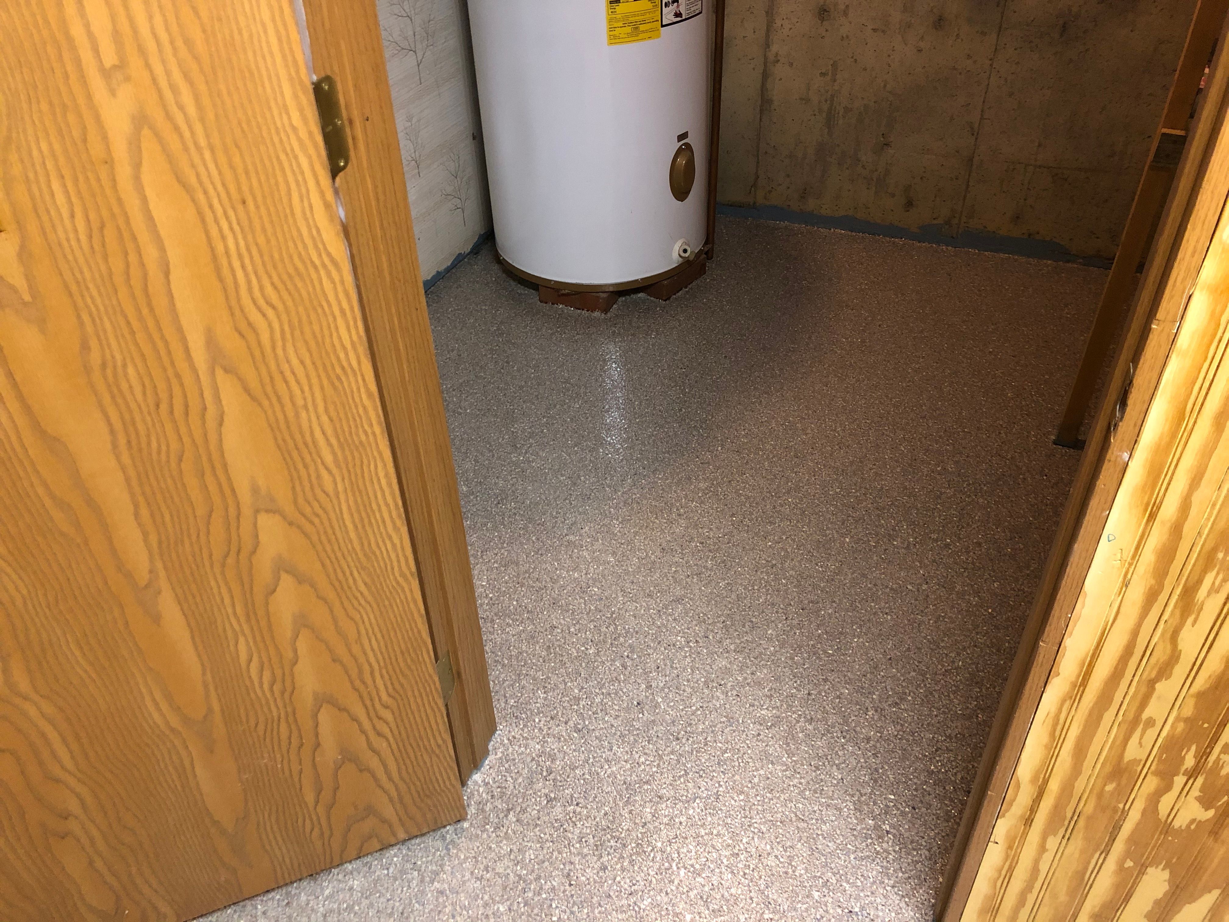 Basement Floor using Fieldstone by Your1DayFloor.com