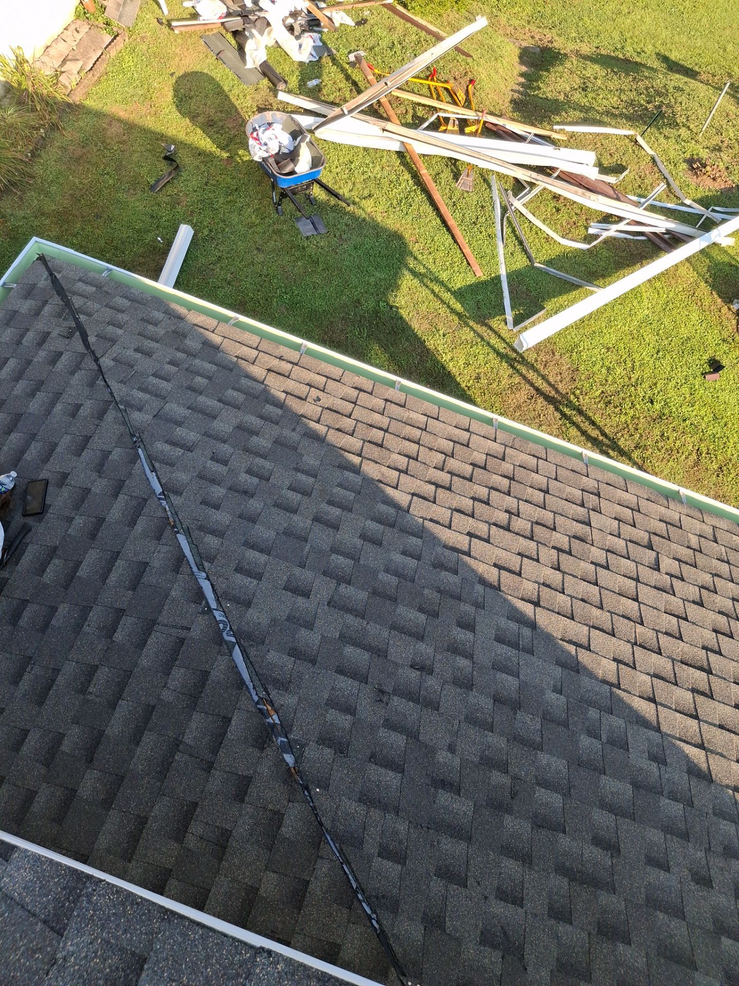 Residential Roofing Installation using GAF Timberline HDZ Weatherer Wood by Rainstoppers Roofing