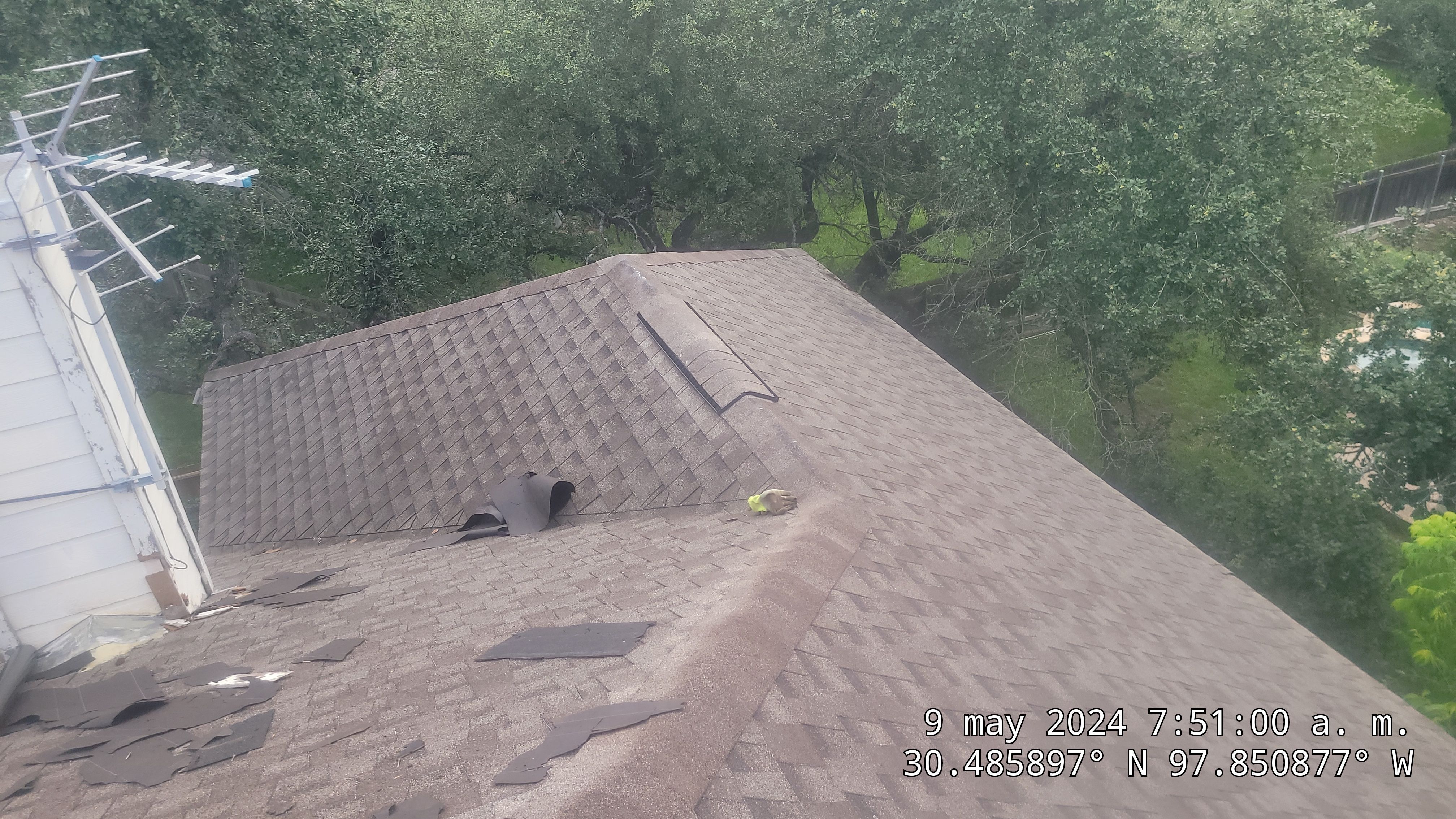Full Architectural Shingle Roof Replacement and Decking Repair in Cedar Park by Caliber Restoration LLC