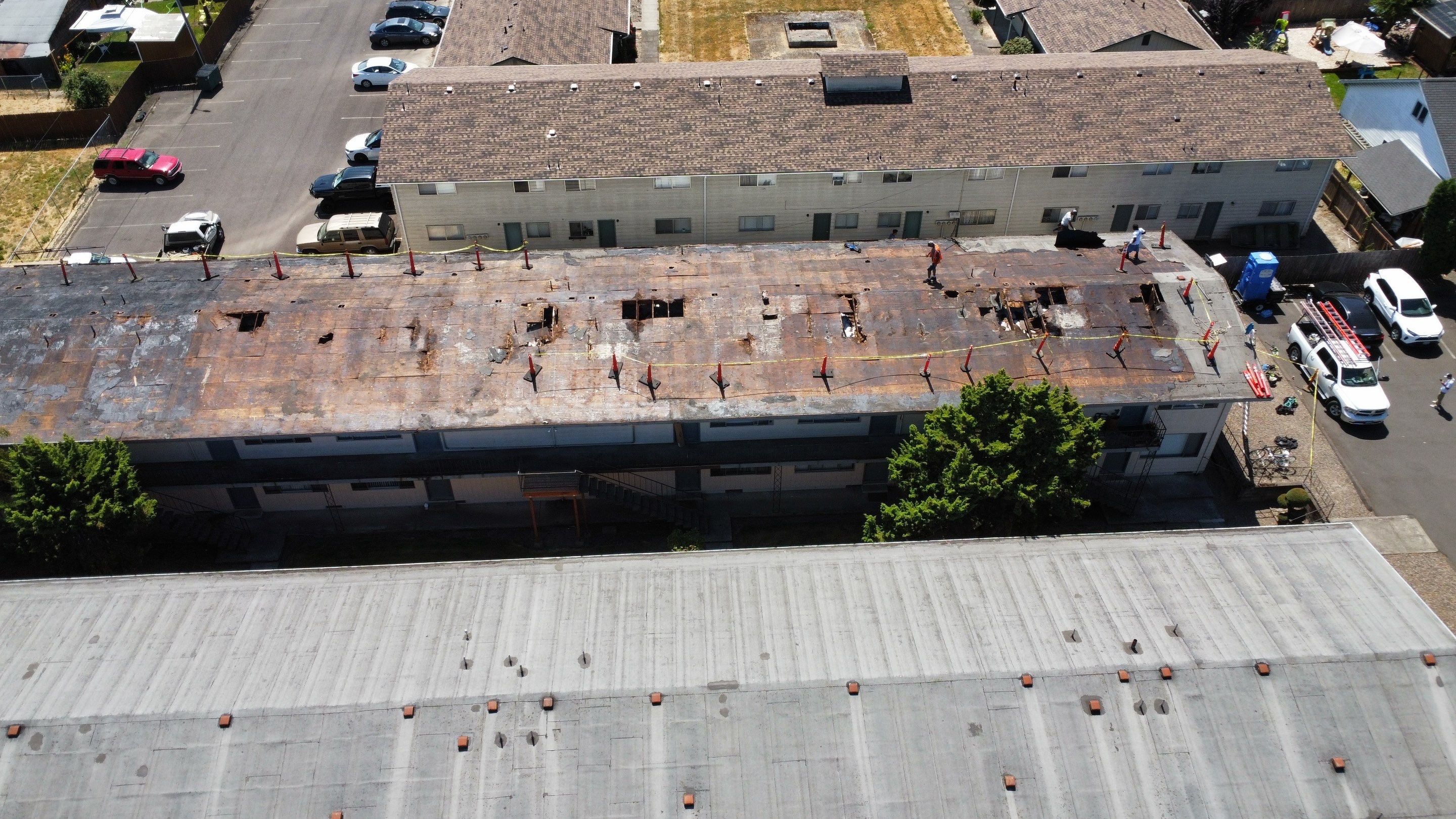 Commercial Flat Roof Installation using GAF 60Mil TPO  by Orezona Building & Roofing Company, Inc.