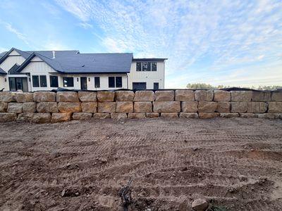 Limestone Boulder Wall 