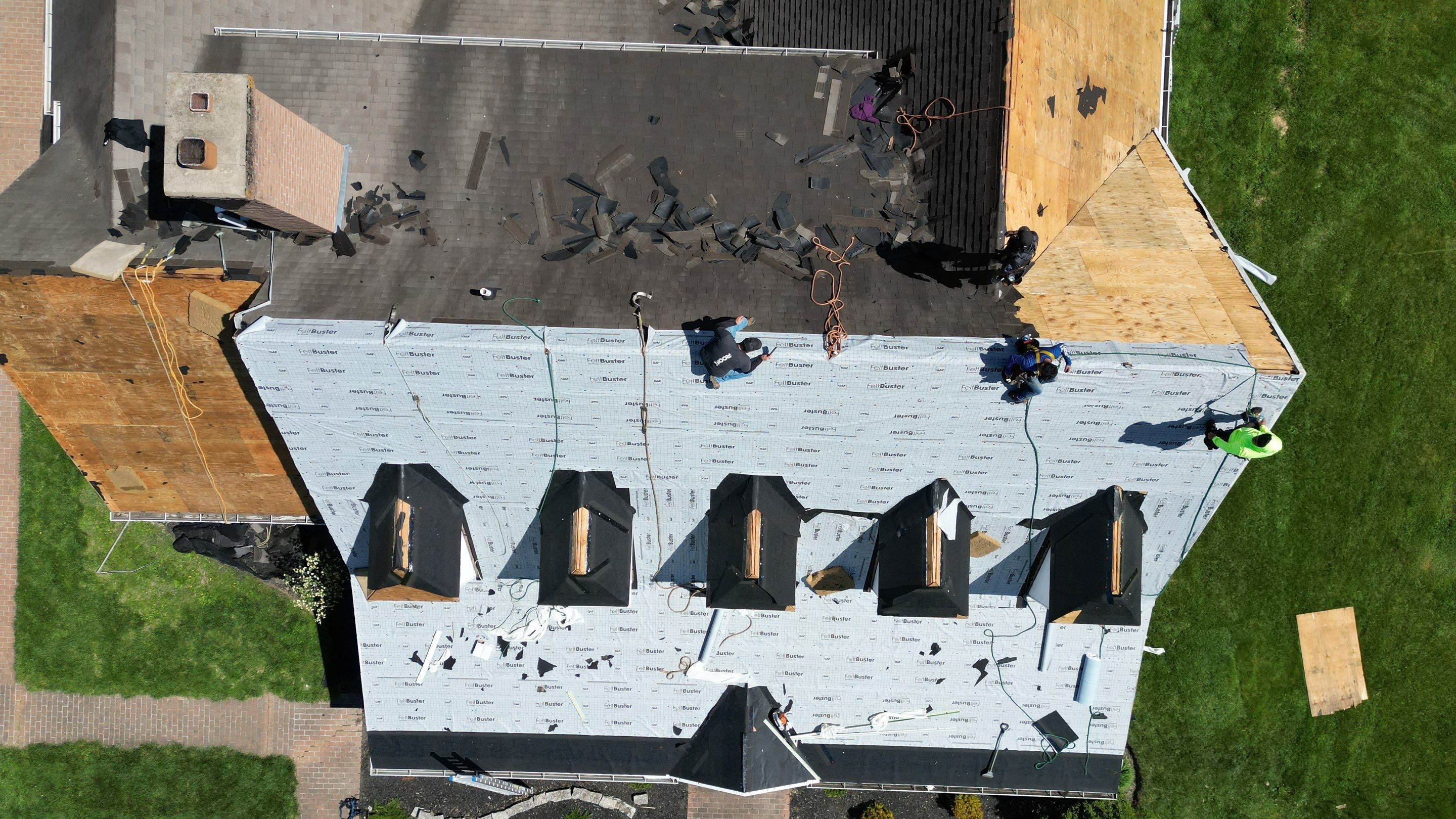 Residential Roofing Installation using Timberline HDZ Shingles - Barkwood by RoofX 