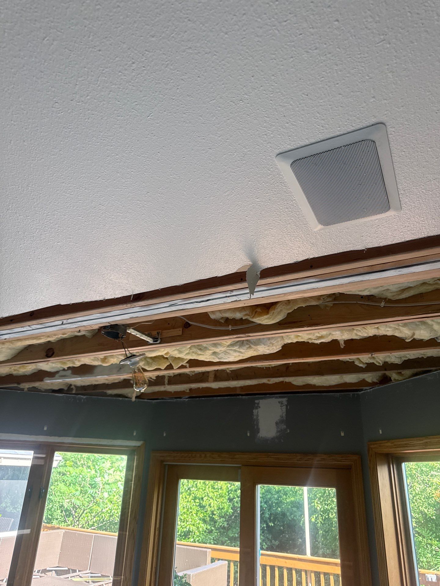 Kitchen & Bathroom Ceiling Drywall Repair, Texture Application & Painting by OCS Contracting Services