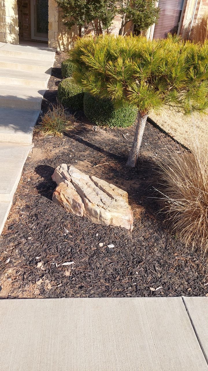 Concrete Slab , Retaining Wall , Fence, and landscape. by Clays Services Inc