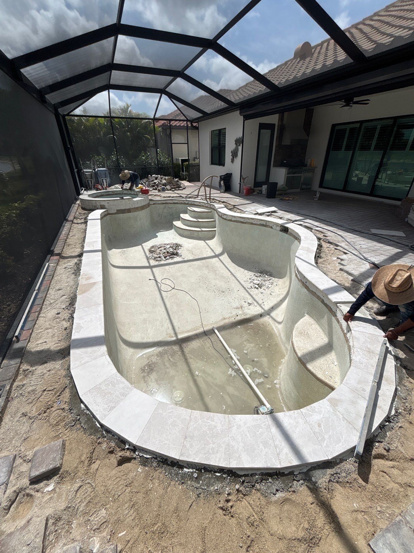 Pool Deck Renovation | Pool Coping | Waterline Tile | Bonita National Golf & Country Club` by Old Town Pavers Llc