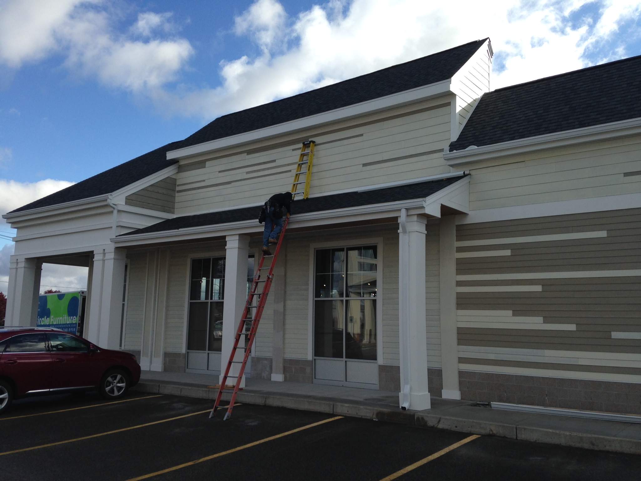 Gutter Pro on the job in Middleton, MA by Gutter Pro Enterprises