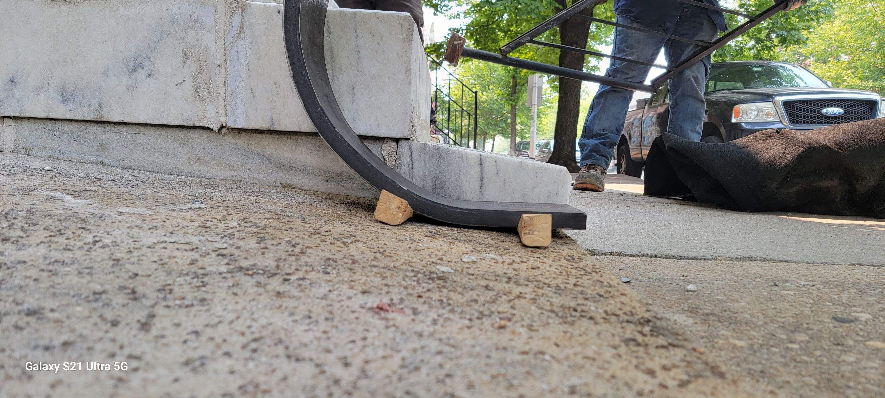 Custom "S" Shape Stair Handrails – Entryway Transformation – Baltimore, MD by Capitol Iron Works