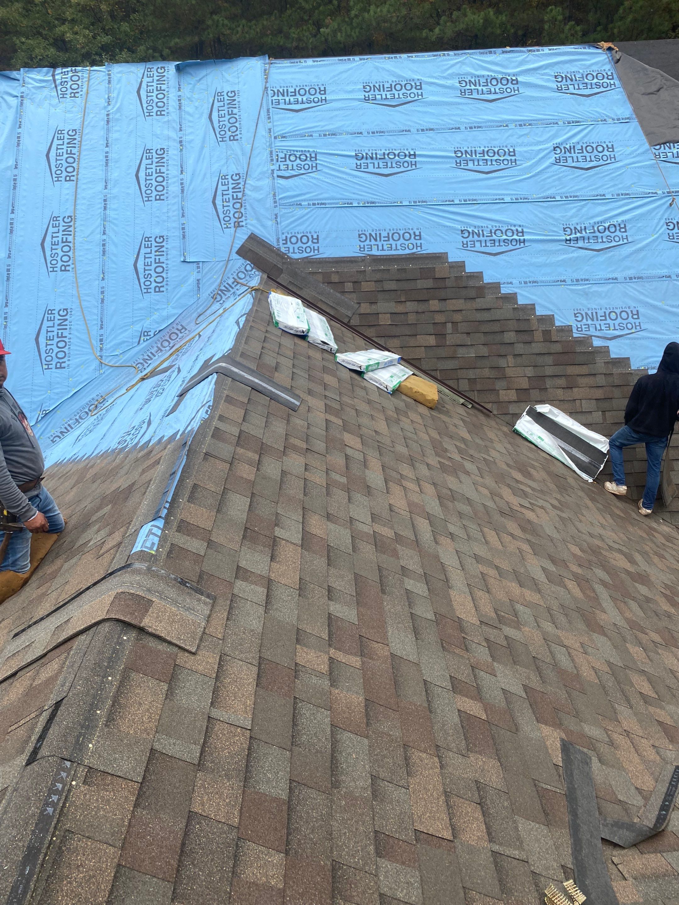Residential Roofing Repair using Malarkey Highlander: Natural Wood by Hostetler Roofing