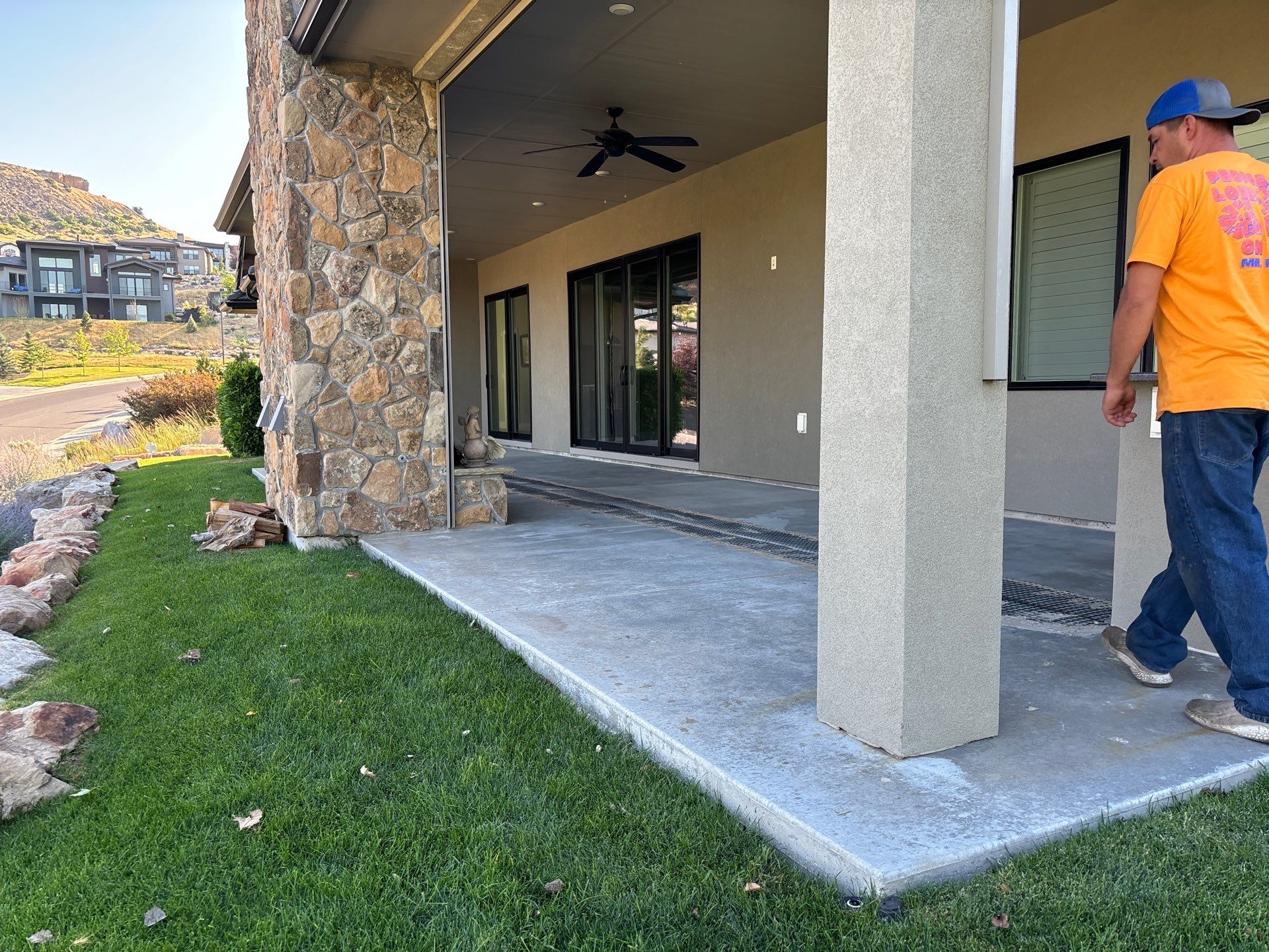 Beautiful New Patio Resurface for Lance by Mr. Mudd Concrete