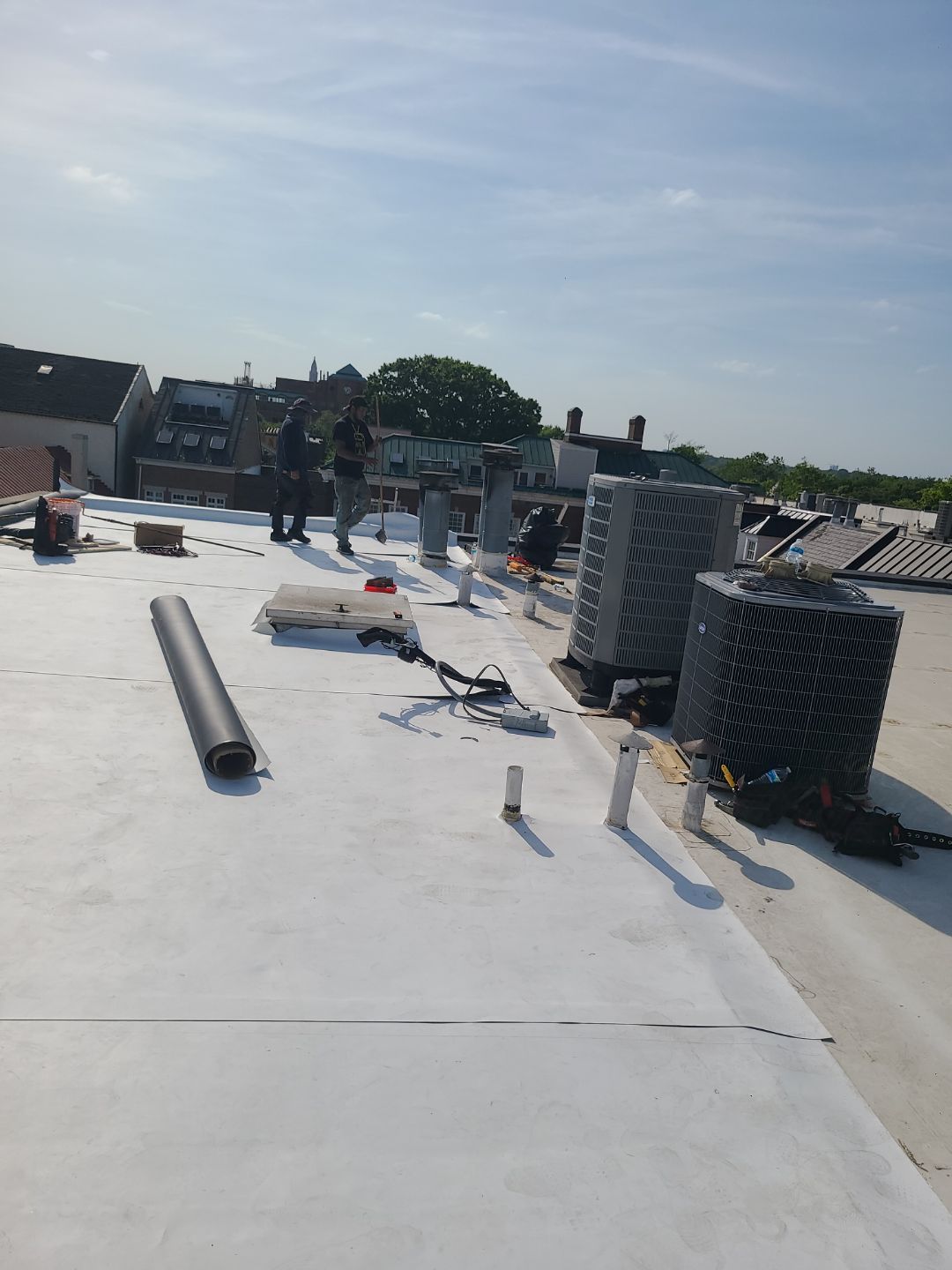 Alexandria: Carlisle Syntec TPO Flat Roof Installation by RM Banning, Inc.
