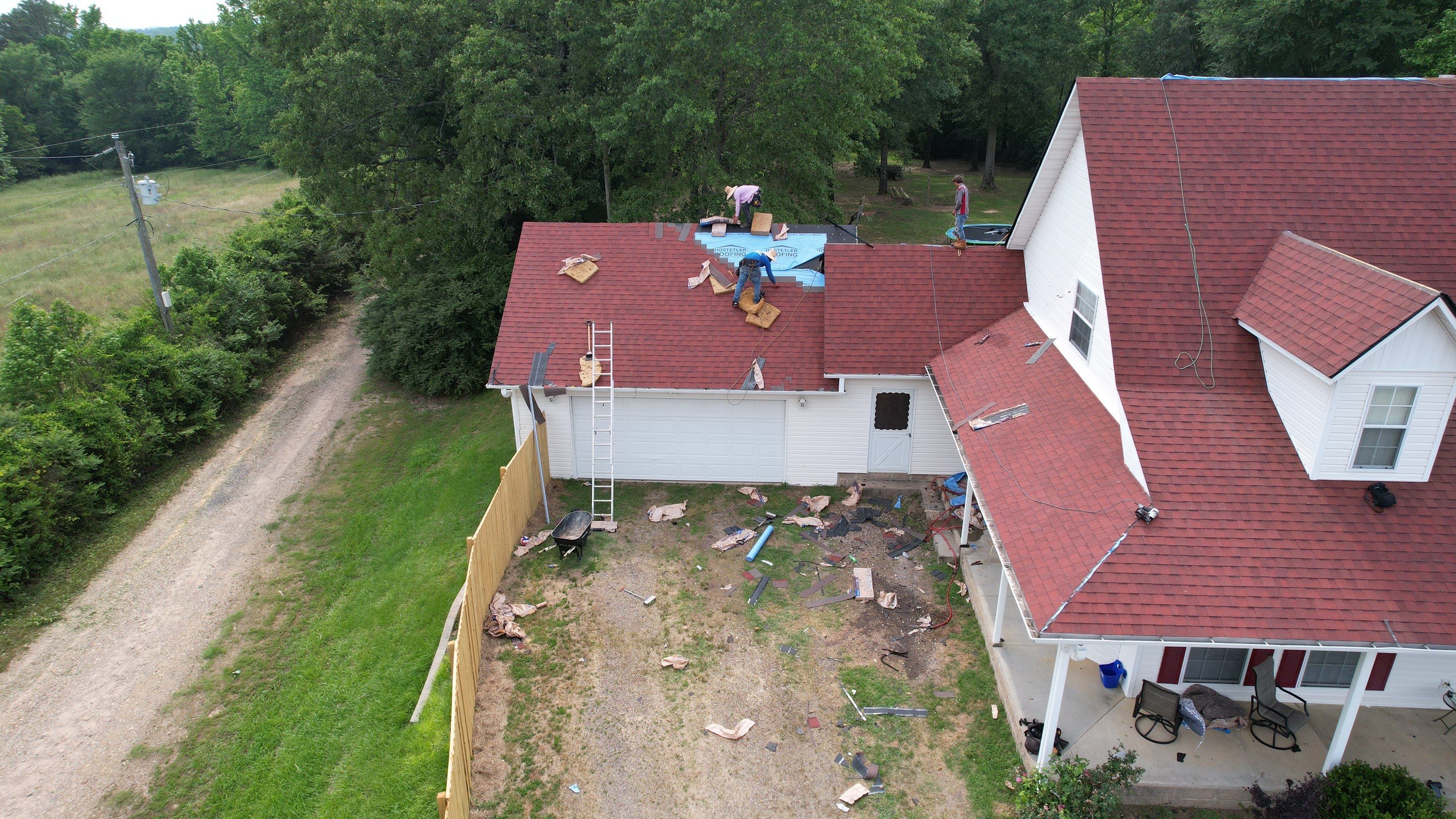 Residential Roofing Installation using GAF Timberline HDZ by Hostetler Roofing