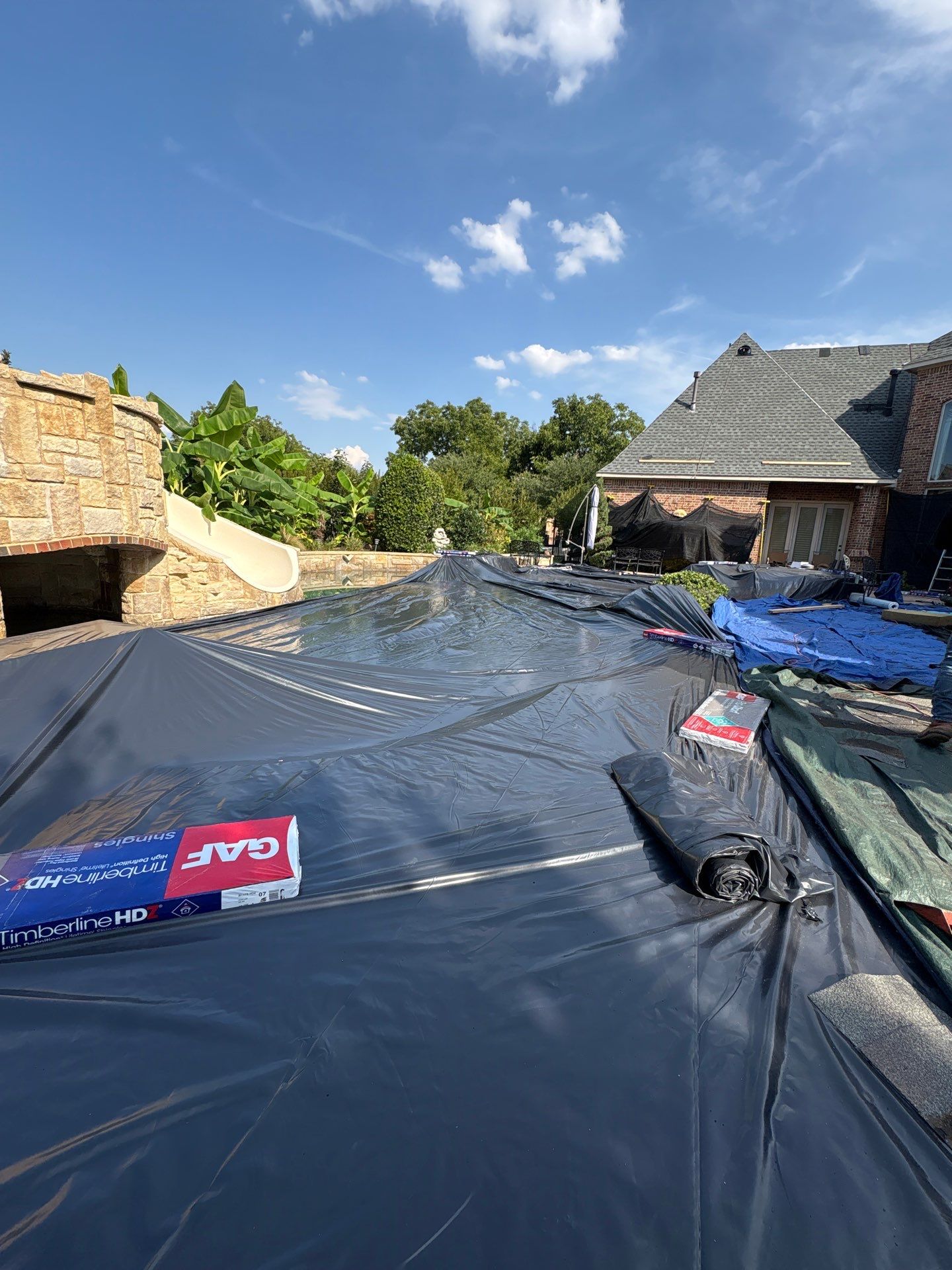 Southlake Texas Estate - Roof, Copper Awning and Gutter Project by First United Roofing & Construction