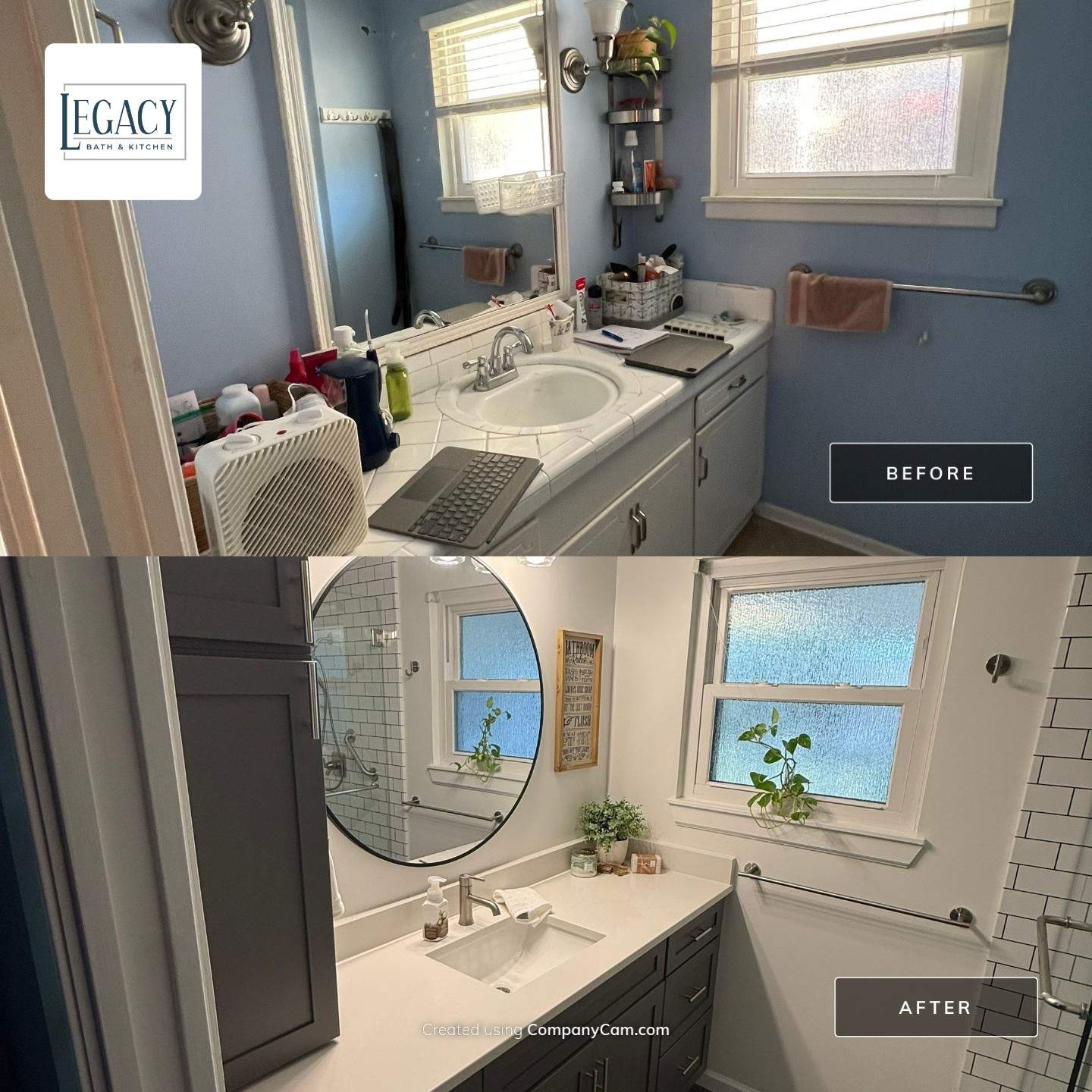 Harmony Hills Small Bathroom Makeover with Custom Walk-In Shower by Legacy Bath and Kitchen 