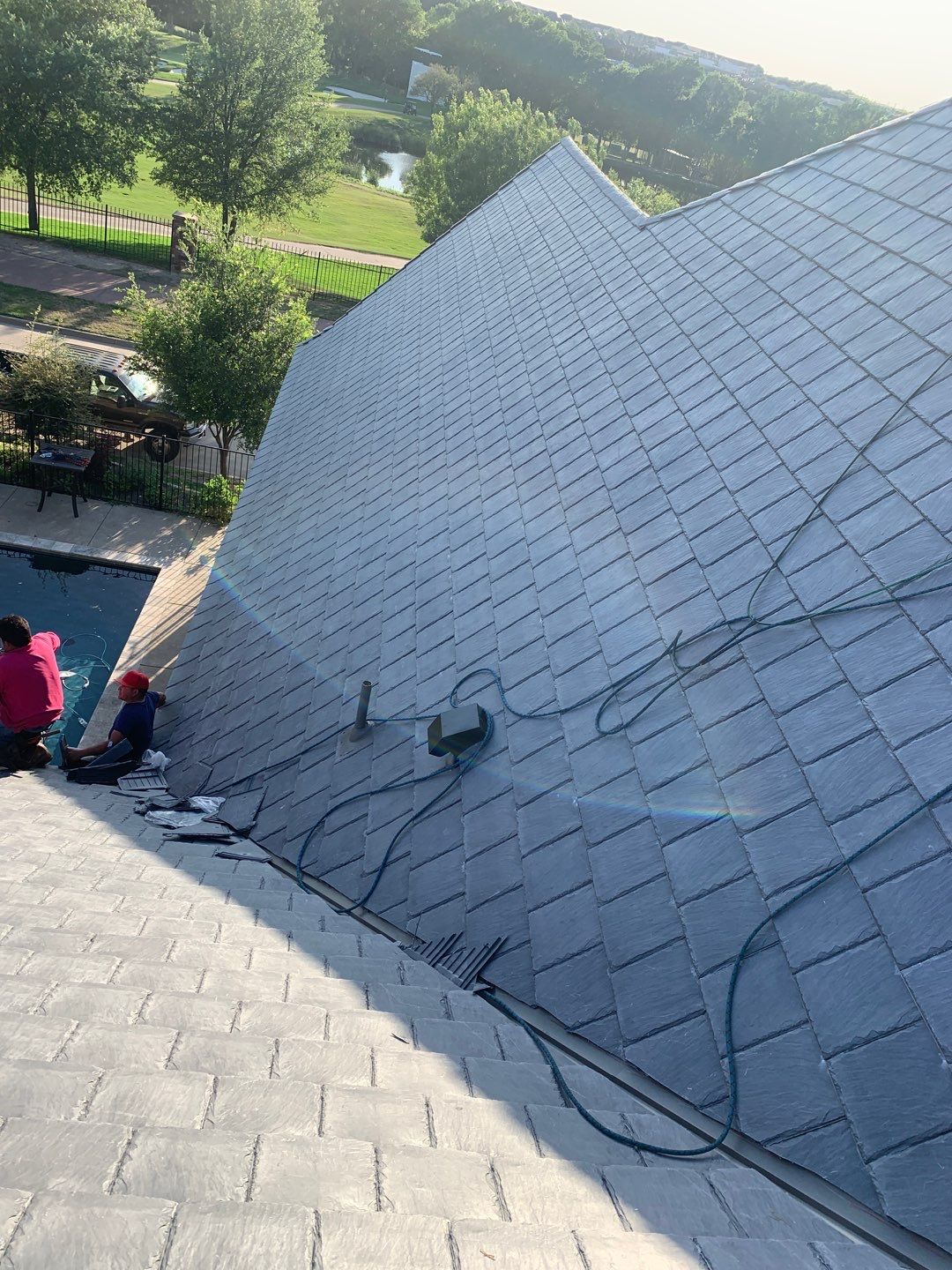 Roof Replacement using Davinci Bell Slate Shingles by Elite Roofing LLC