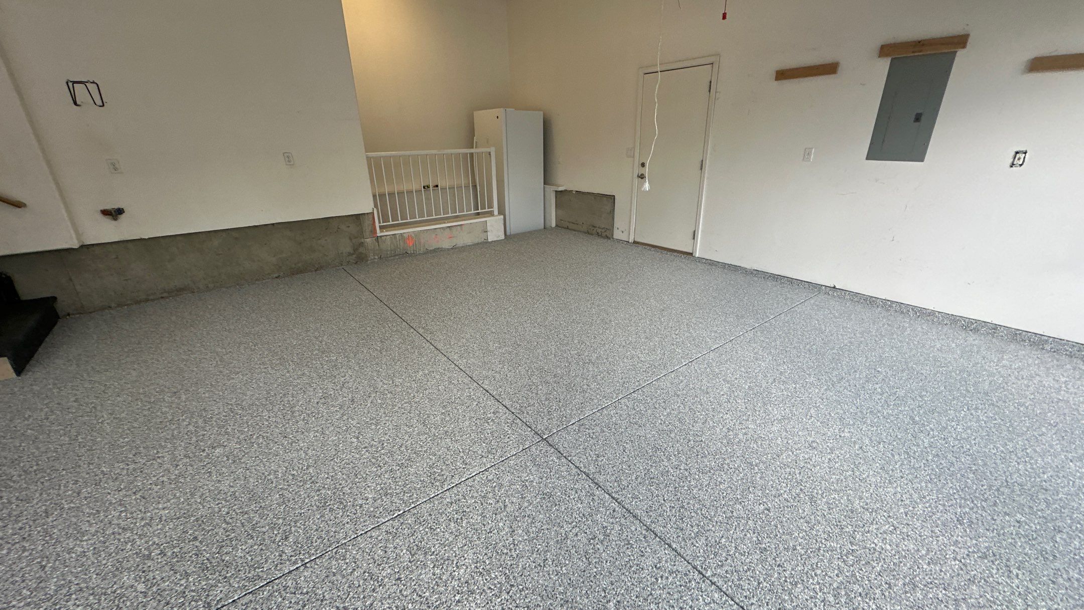 Garage Transformation using Slate Stone by Croc Coatings, LLC