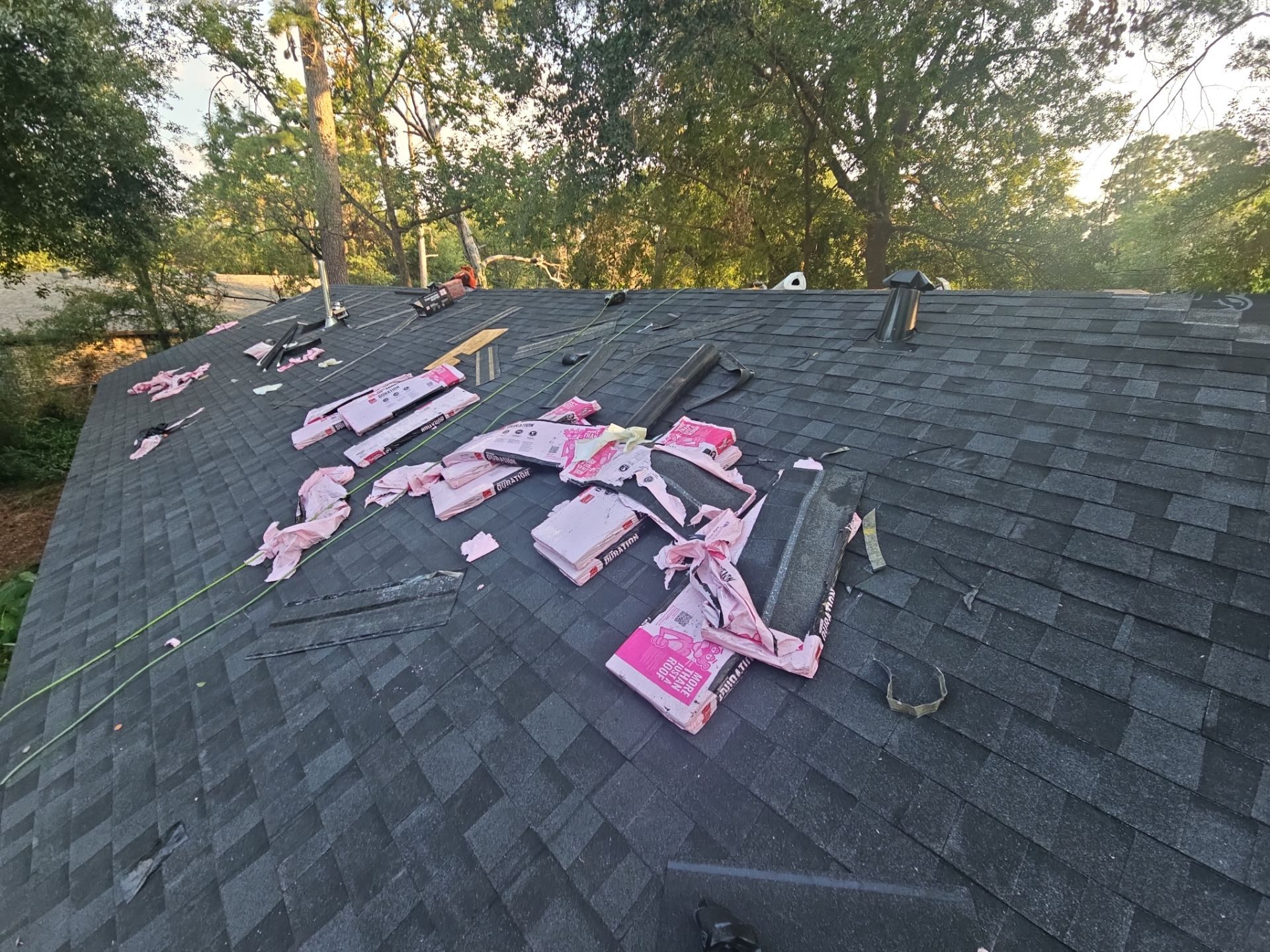 Residential Roofing Installation using Owen's Corning Duration (Lifetime) Shingles by Roof Repair Company