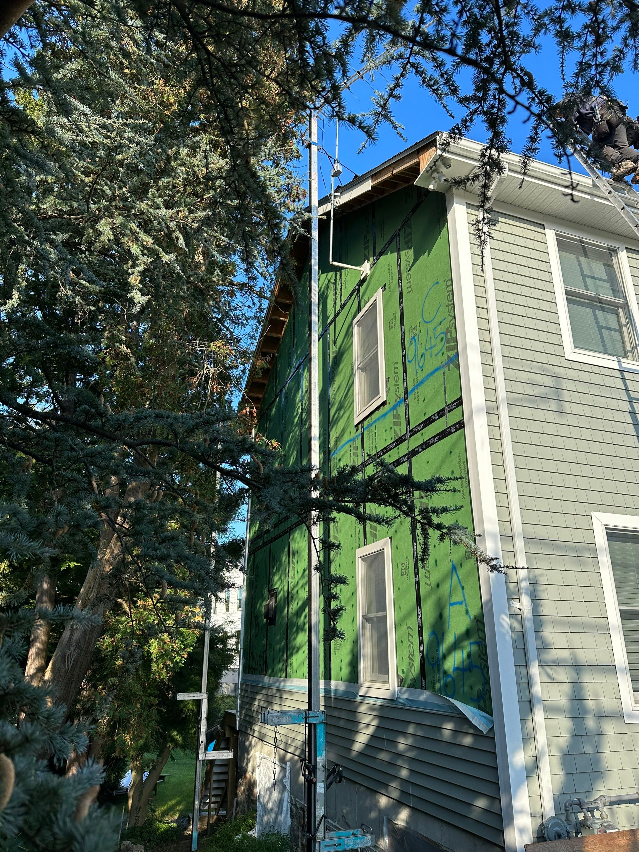 Siding Installation using Certainteed Mainstreet Seagrass by A Plus Exterior